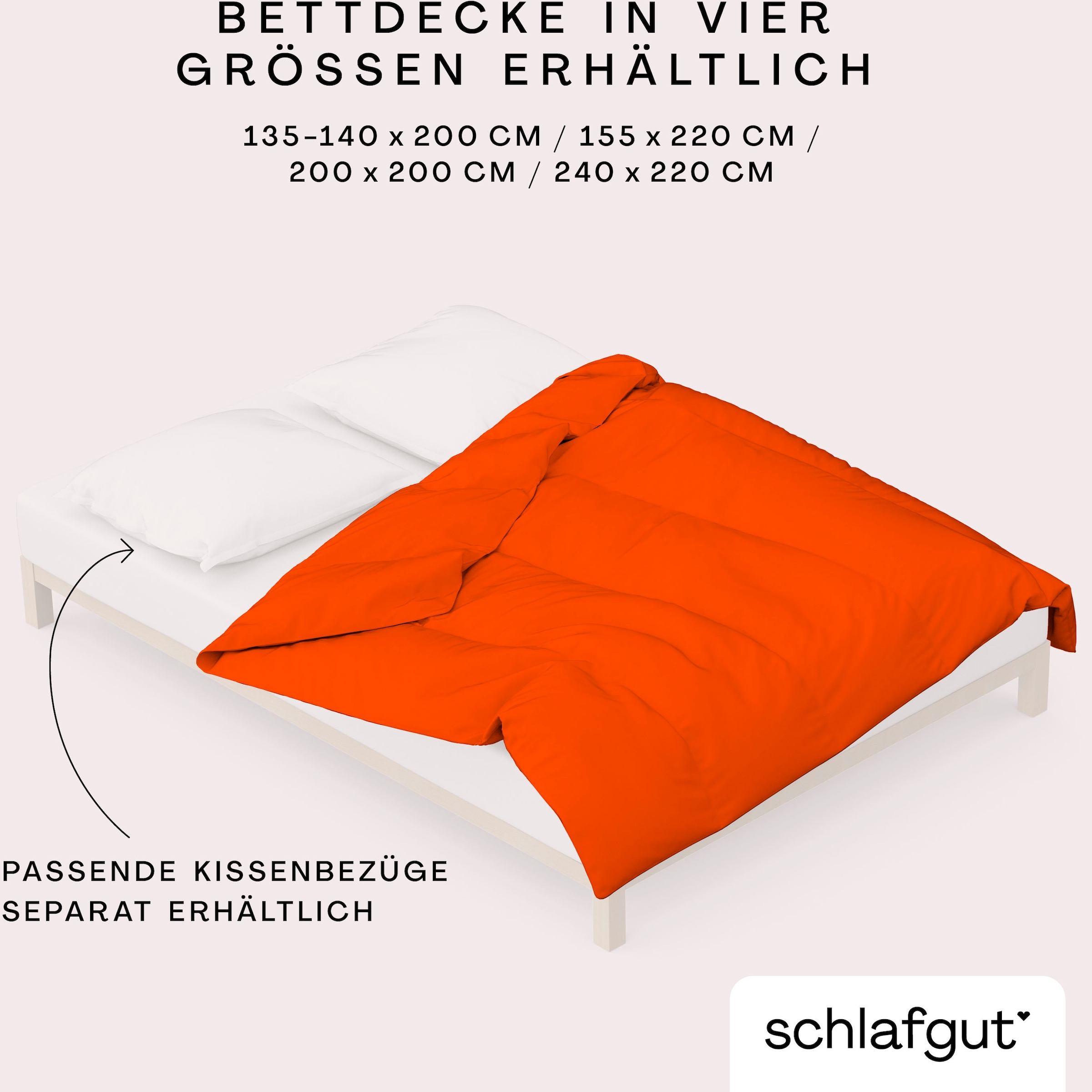 Schlafgut Bettbezug »Woven Satin«, (1 St.), besonders dicht gewebt, Mix & Match: passender Kissenbezug erhältlich