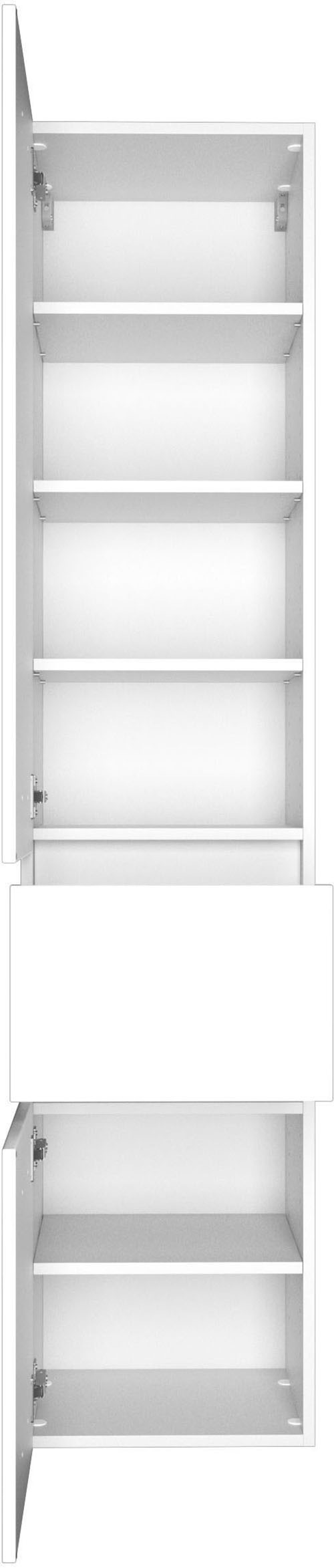 welltime Badmöbel-Set »Welltime Möbel Baabe Waschtisch-Set 3tlg. oder 5tlg.«, (3 St.), gedämpfte Scharniere und Softclose-Funktion, inklusive LED-Beleuchtung