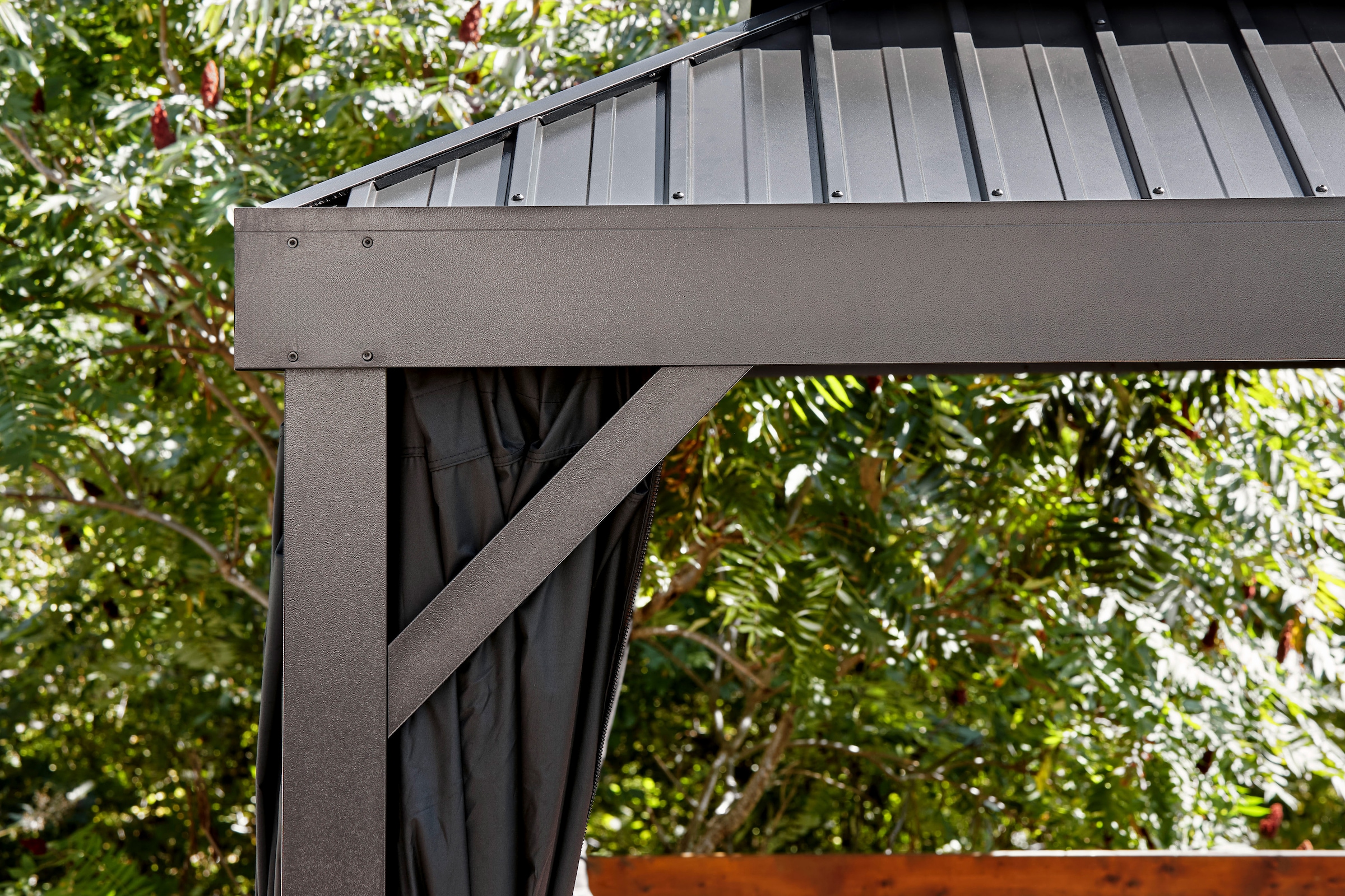 Sojag Pavillon »Malta 1014 Schwarz« 305x430x271cm, massive Konstruktion aus Aluminium