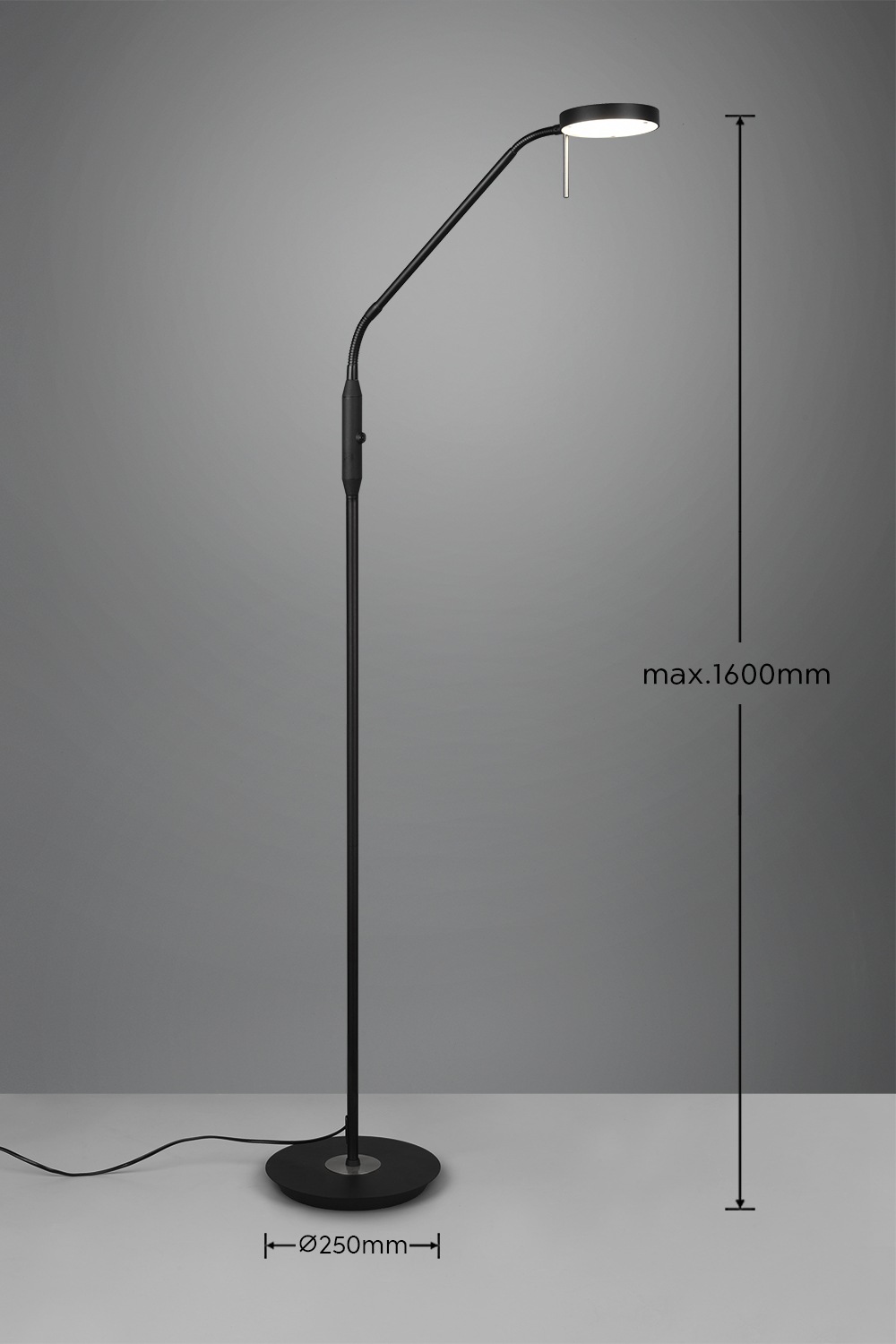 TRIO Leuchten LED Stehlampe »MONZA, Stehleuchte mit Sensordimmer Lichtfarbe einstellbar 2300-4000K«, 1 flammig, Leuchtmittel LED-Board | LED fest integriert, Leuchtenkopf flexibel verstellbar Memoryfunktion Höhe 145-160 cm