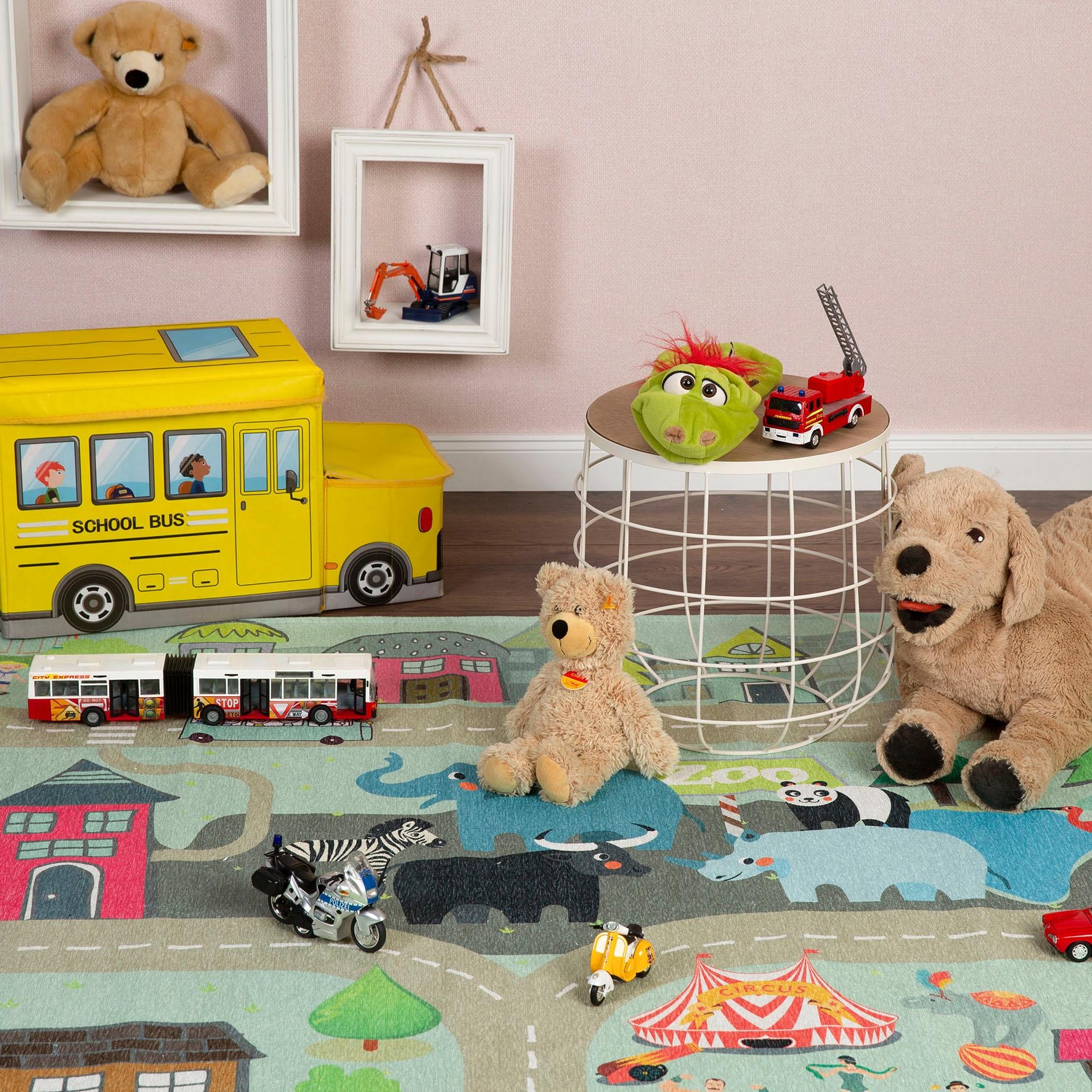 Obsession Kinderteppich »My Torino Kids 231«, rechteckig, 10 mm Höhe, Flachgewebe, Straßen-Spiel-Teppich, Kinderzimmer