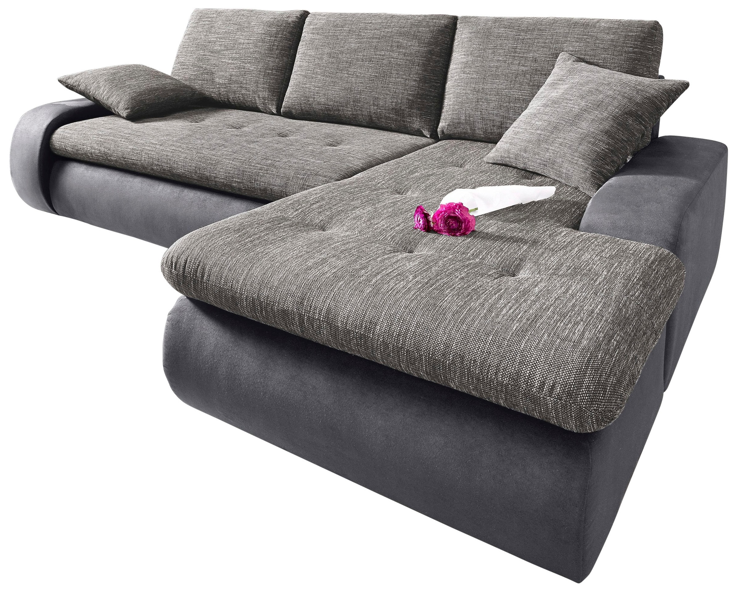 TRENDMANUFAKTUR Ecksofa »Indie, modern und bequem, Materialmix, L-Form«, wa günstig online kaufen