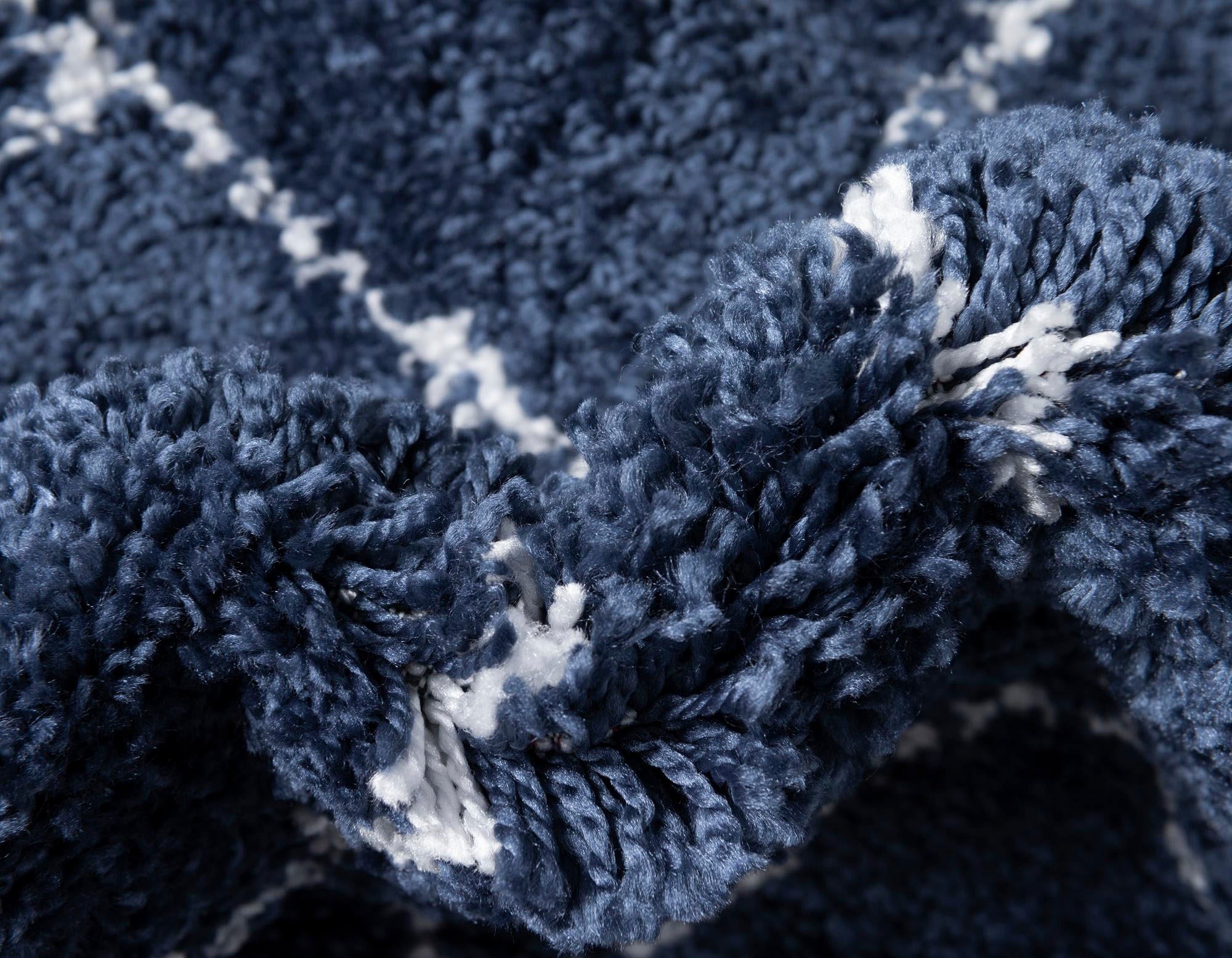 Myflair Möbel & Accessoires Hochflor-Teppich »Temara Shag Lagerräumung«, rund, 51 mm Höhe, gewebt, Rauten Design, weich & kuschelig