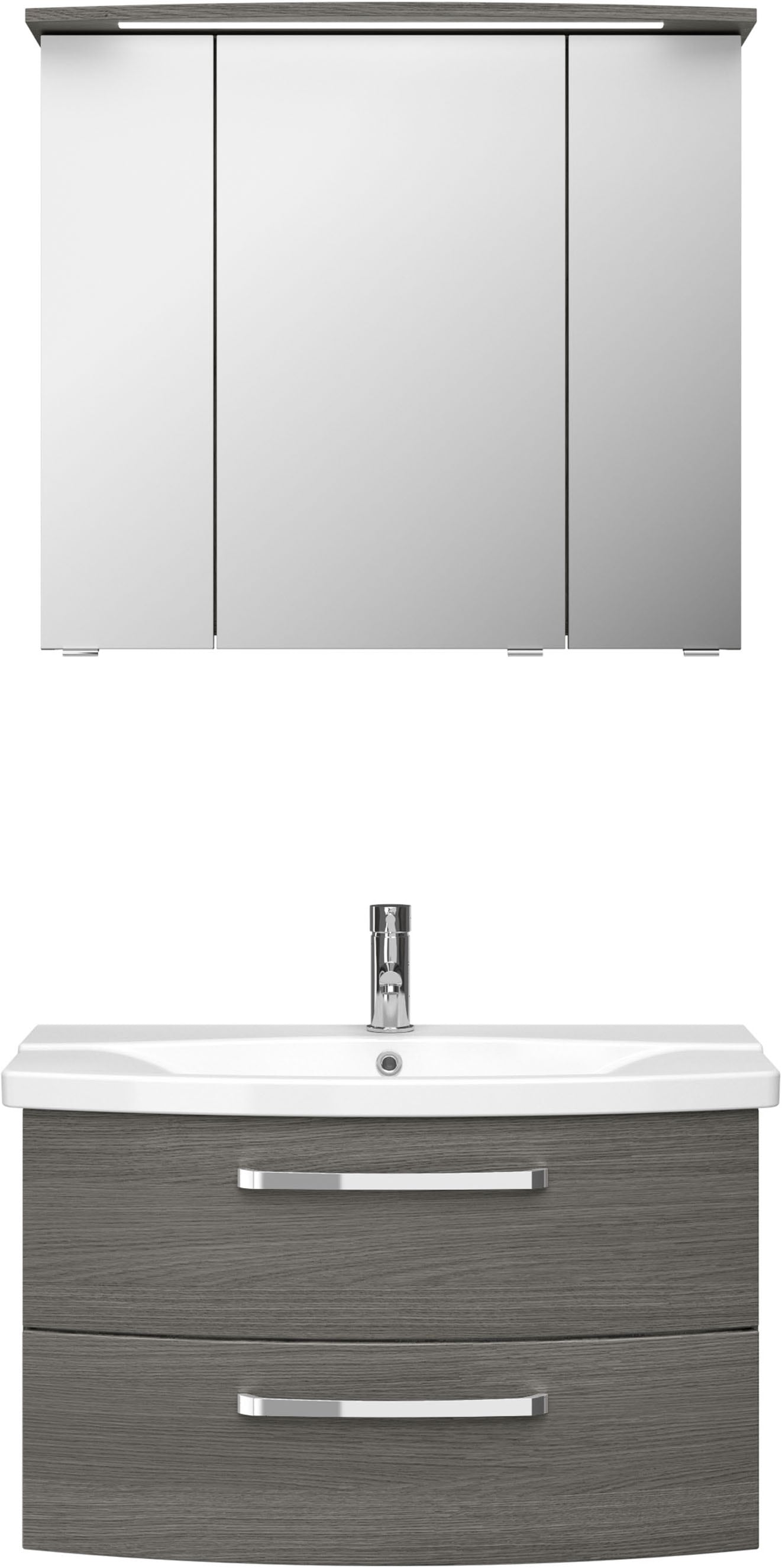 Saphir Badmöbel-Set »Serie 4010 2-teilig Keramik-Waschtisch mit LED-Spiegel günstig online kaufen