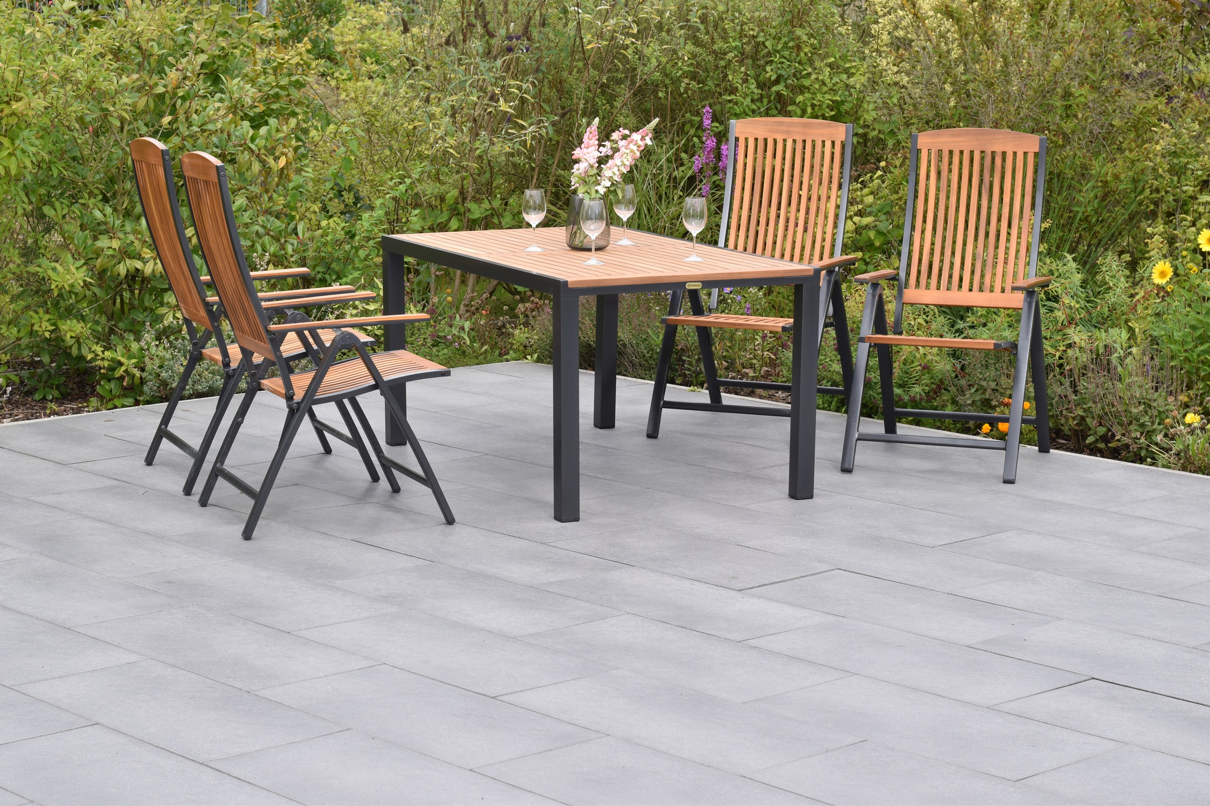 MERXX Garten-Essgruppe »»Athos«« Set, 5-fach verstellbare Rückenlehne, Alum günstig online kaufen