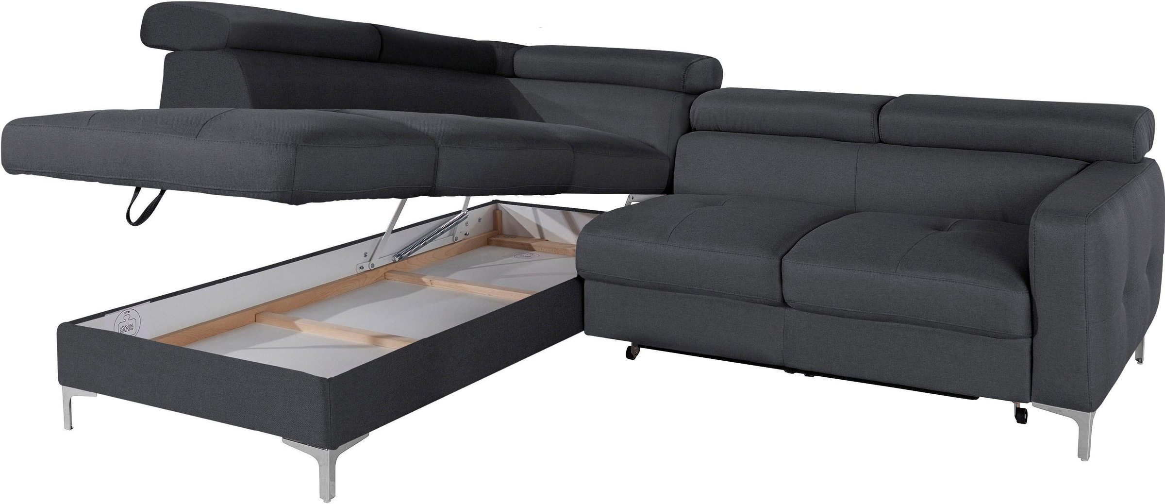 COTTA Ecksofa »Sammy L-Form«, mit Kopfteilverstellung, wahlweise mit Bettfunktion & Bettkasten