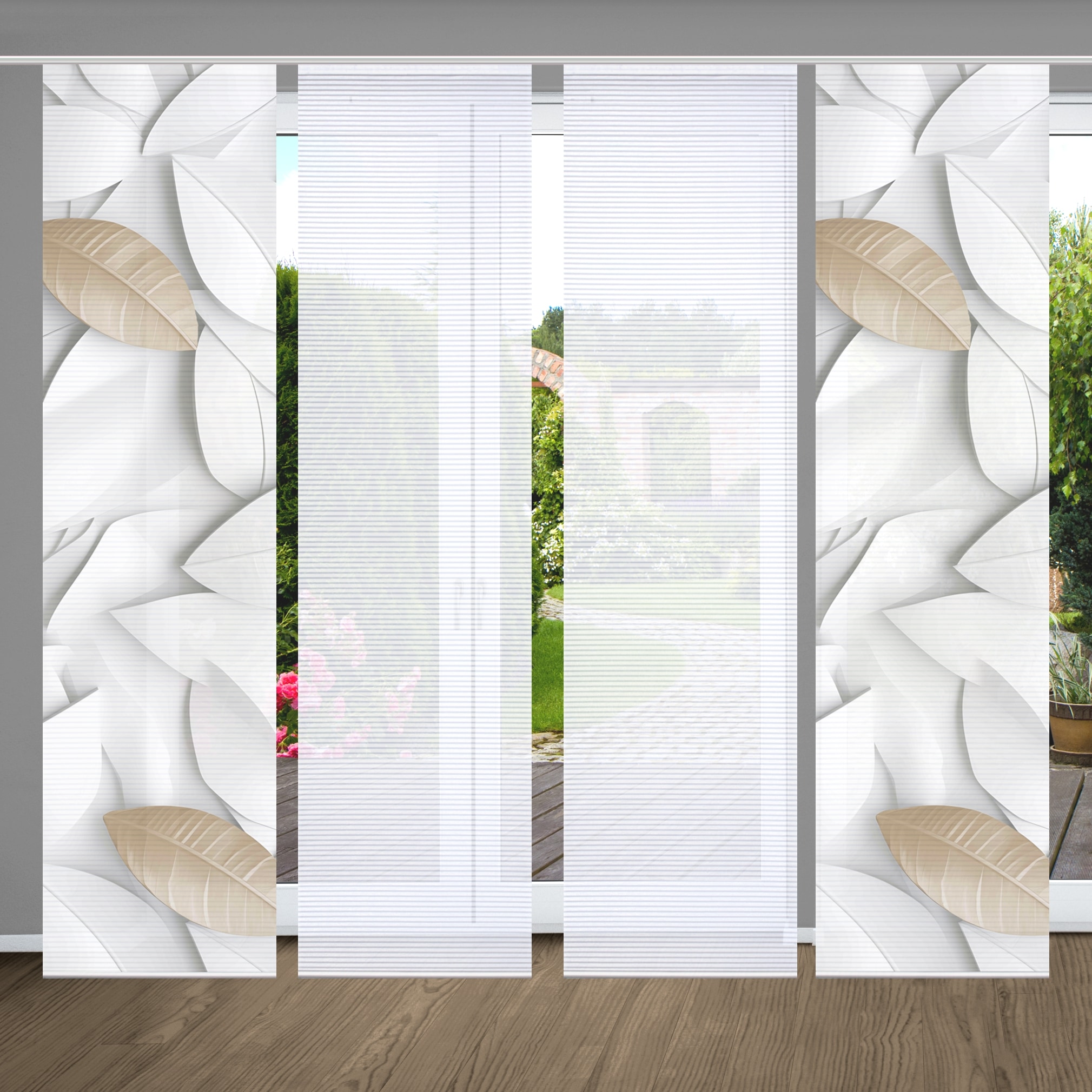 HOME in green Schiebegardine »LISON« Paneelwagen 4 Stk. tlg. SET DIGITALDRU günstig online kaufen