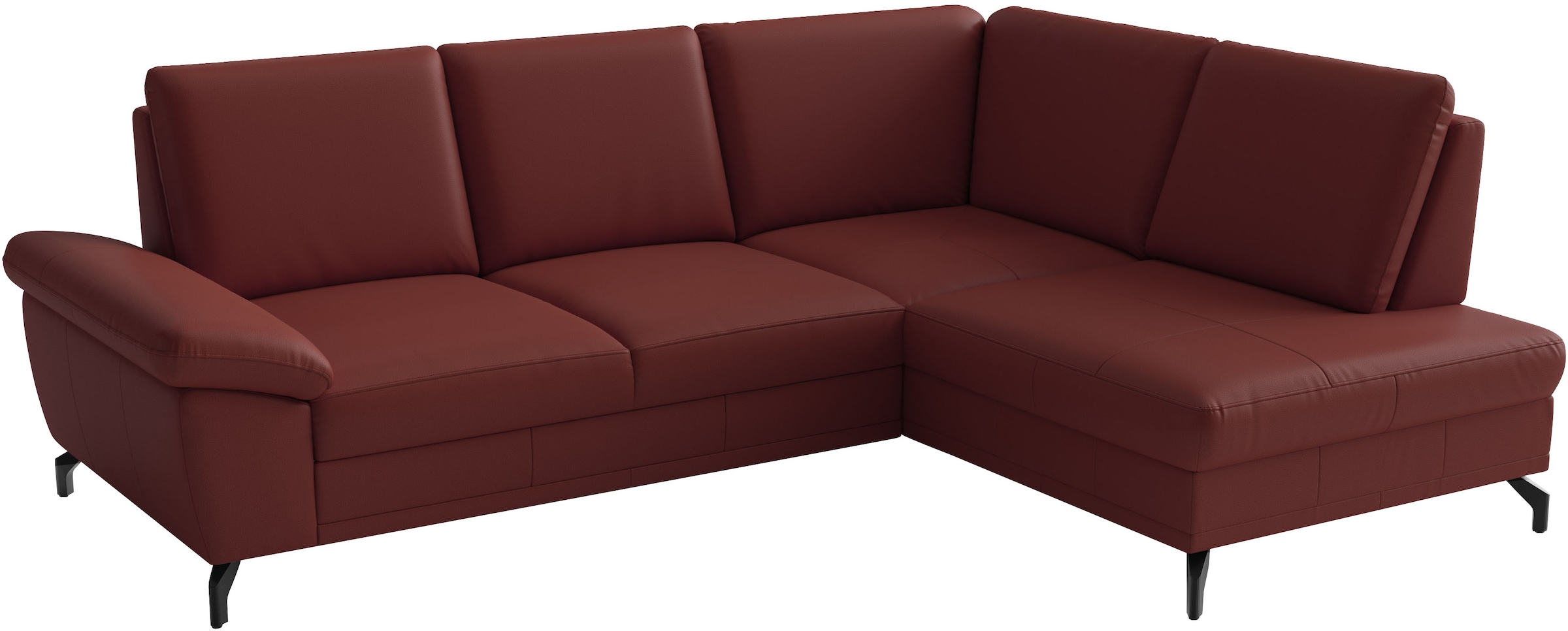 sit&more Ecksofa »Chelsea Leder L-Form, B:249 cm, inkl. Armteil- & Sitztiefenverstellung« optional mit Bettfunktion und Bettkasten