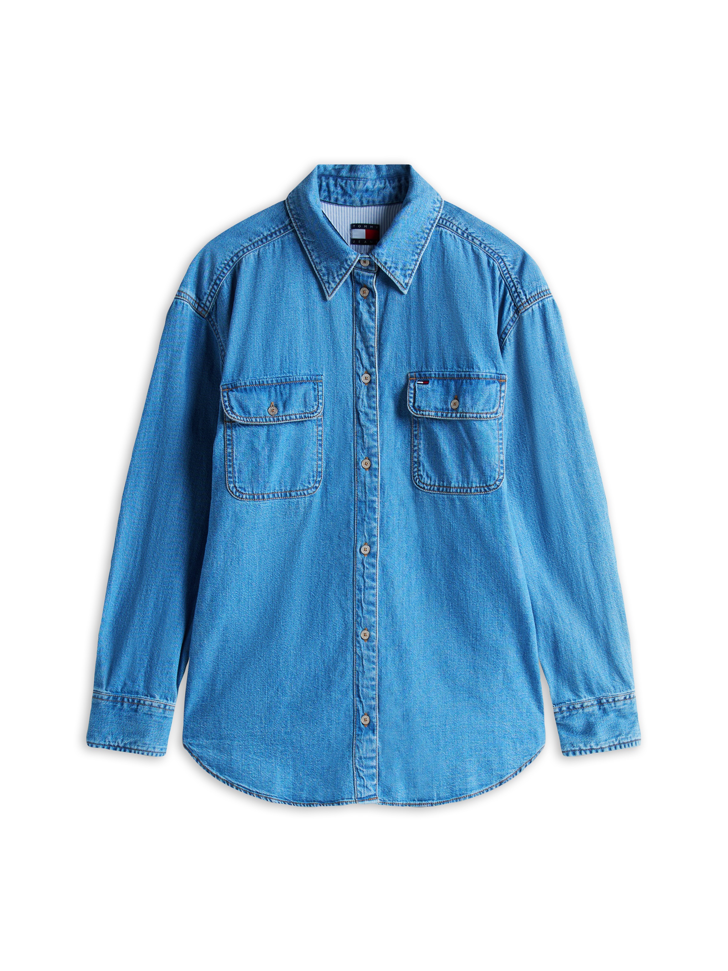 Tommy Jeans Jeansbluse »LS RELAXED DENIM SHIRT EXT«