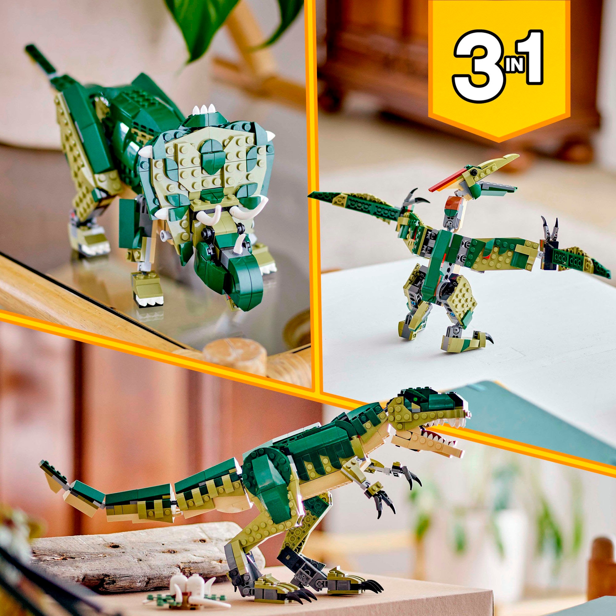LEGO® Konstruktionsspielsteine »T.Rex (31151), LEGO Creator 3in1«, (626 St.), Made in Europe