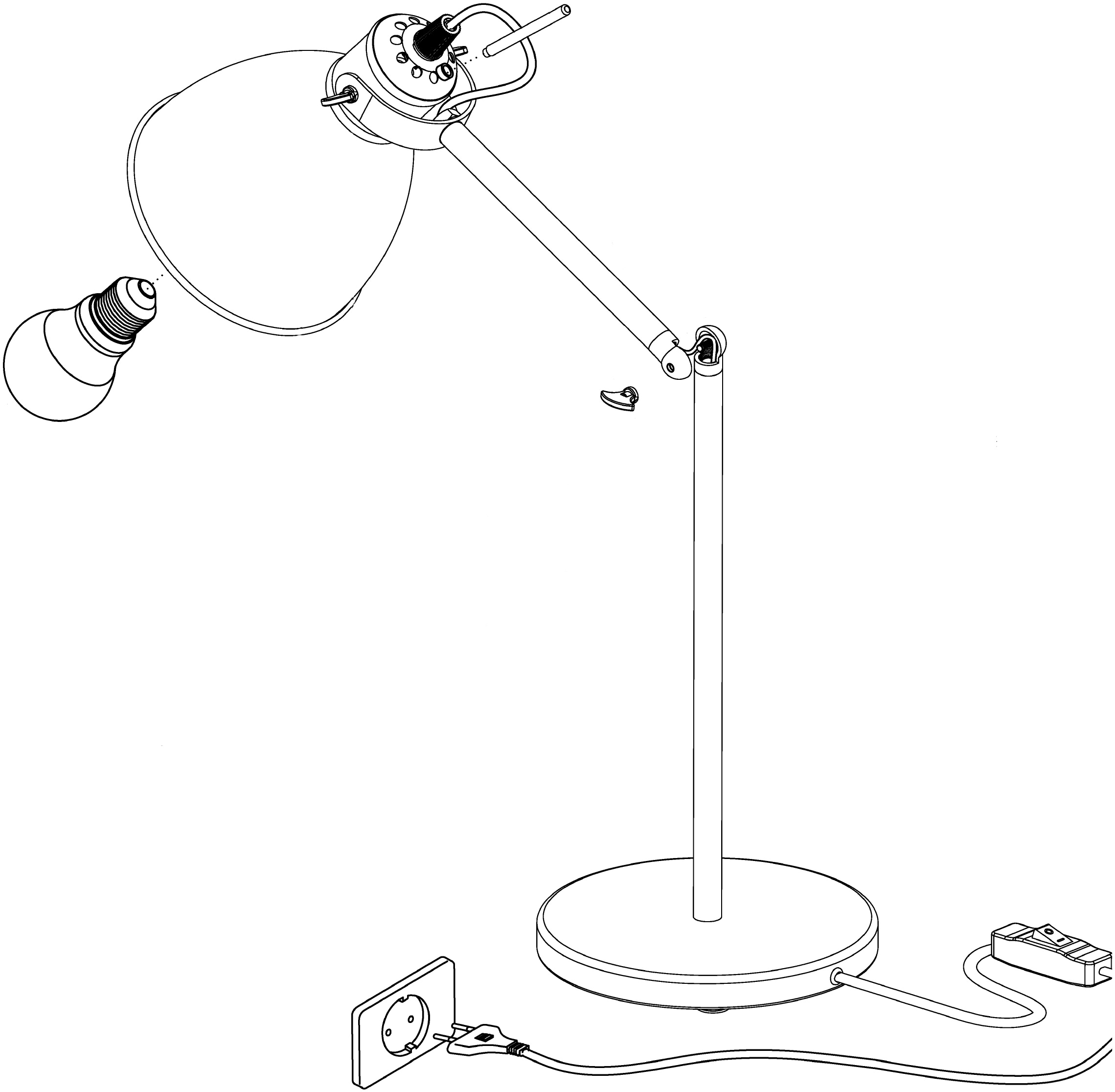 EGLO Tischleuchte »PRIDDY Tischlampe, Nachttischlampe, Stahl, schwarz, E27, Industrial« E27 Wohnzimmerlampe, Esszimmer, 1 flammig, Retro, Vintage, 42,5x15,5cm