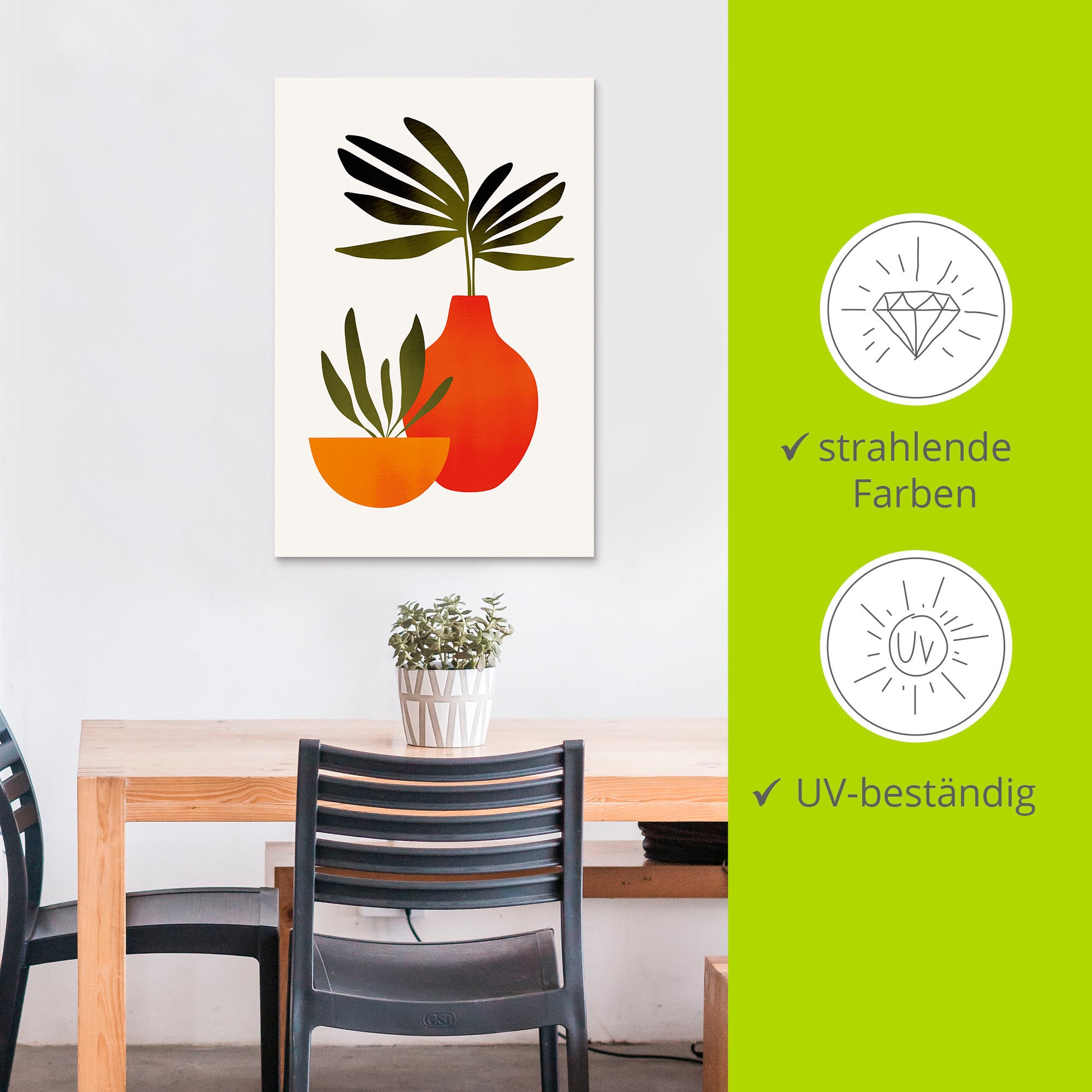 Artland Wandbild »Skandinavisches Stillleben«, Vasen & Töpfe, (1 St.), als Alubild, Outdoorbild, Leinwandbild, Poster in verschied. Größen