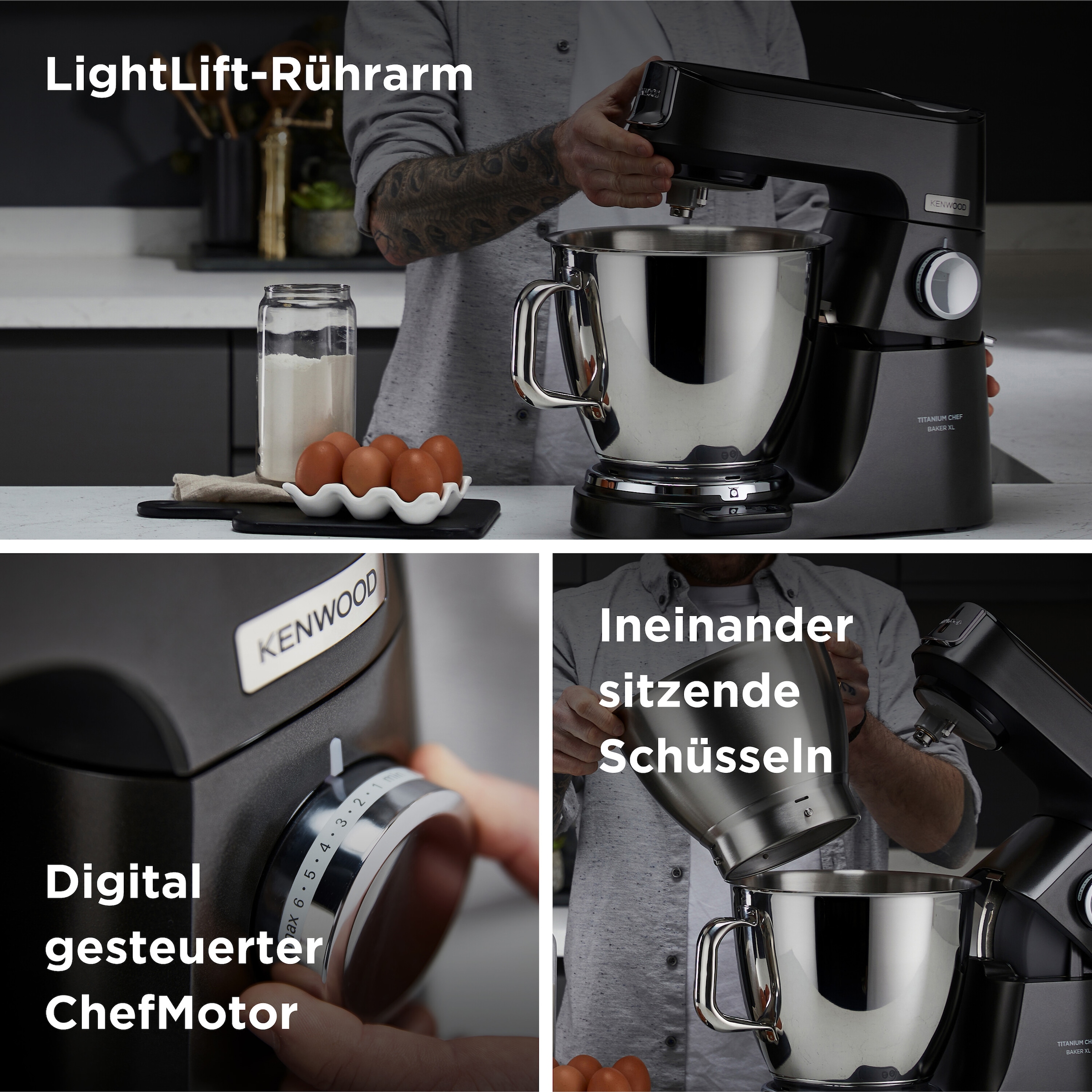 Kenwood Küchenmaschine »Titanium Chef Baker KVC85.004BK«
