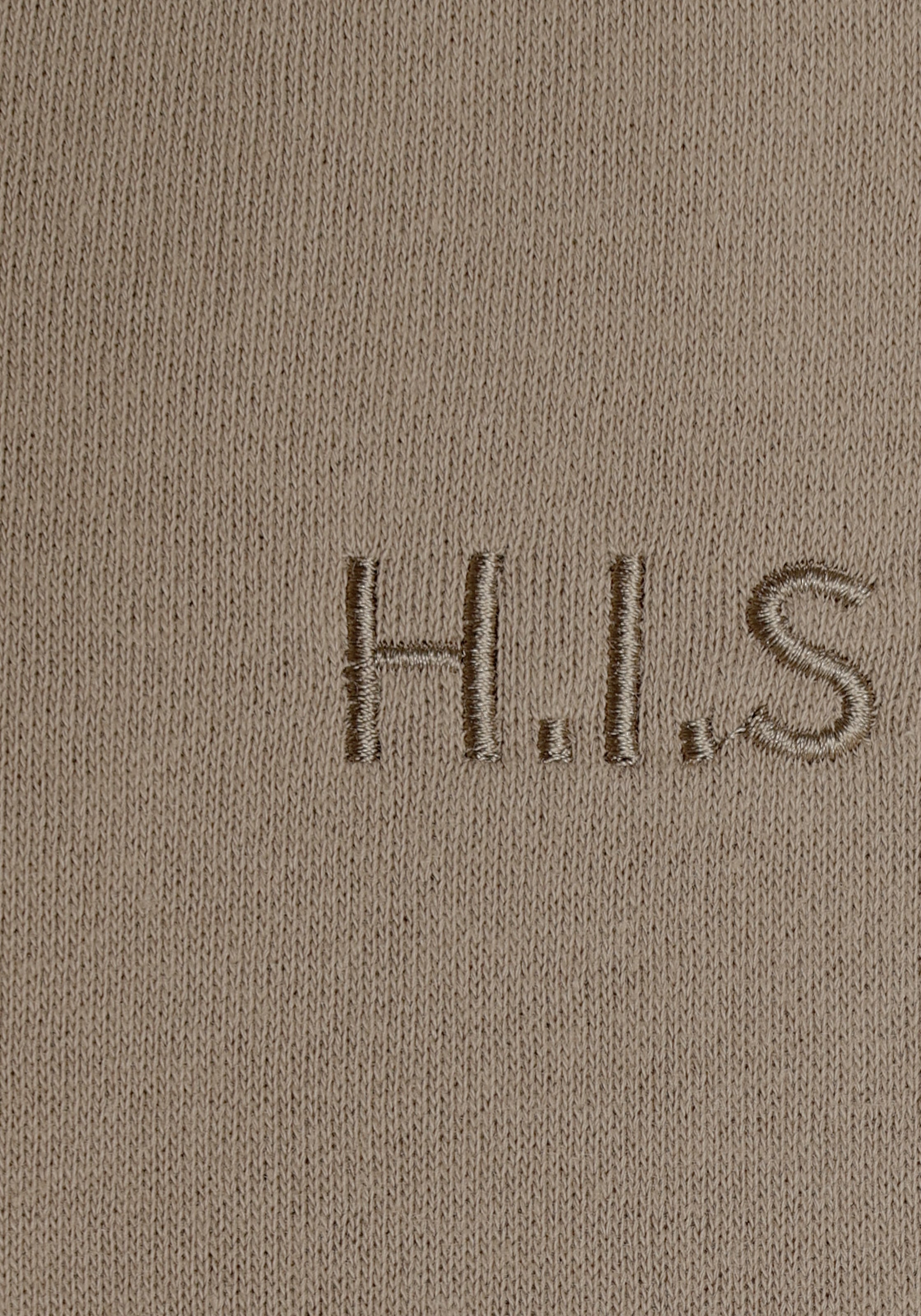 H.I.S Sweatshirt, unifarben, aus dehnbarer Sweatware, mit Logostickerei