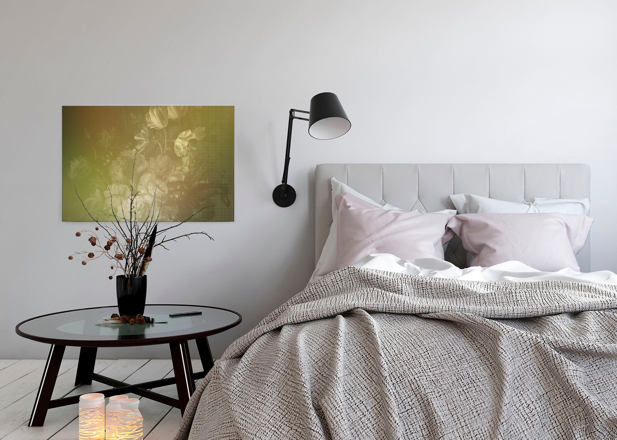 A.S. Création Leinwandbild »dutch pastel«, Kunst-Blumen-Kinder, (1 St.), Keilrahmen Bild Floral Rosen Leinwand-Bild Wohnzimmer modern Wandbild