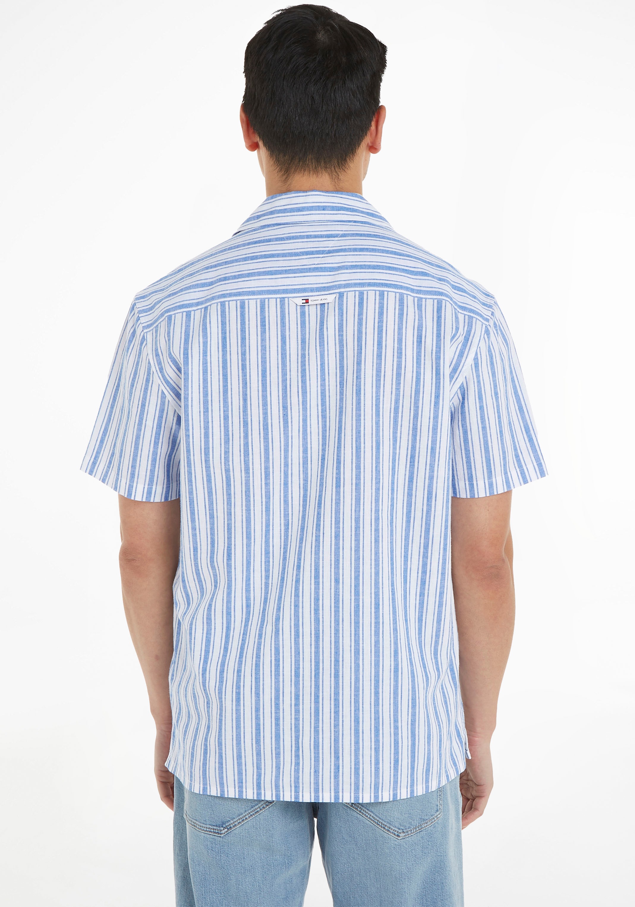 Tommy Jeans Kurzarmhemd »TJM STRIPE LINEN SS SHIRT EXT«