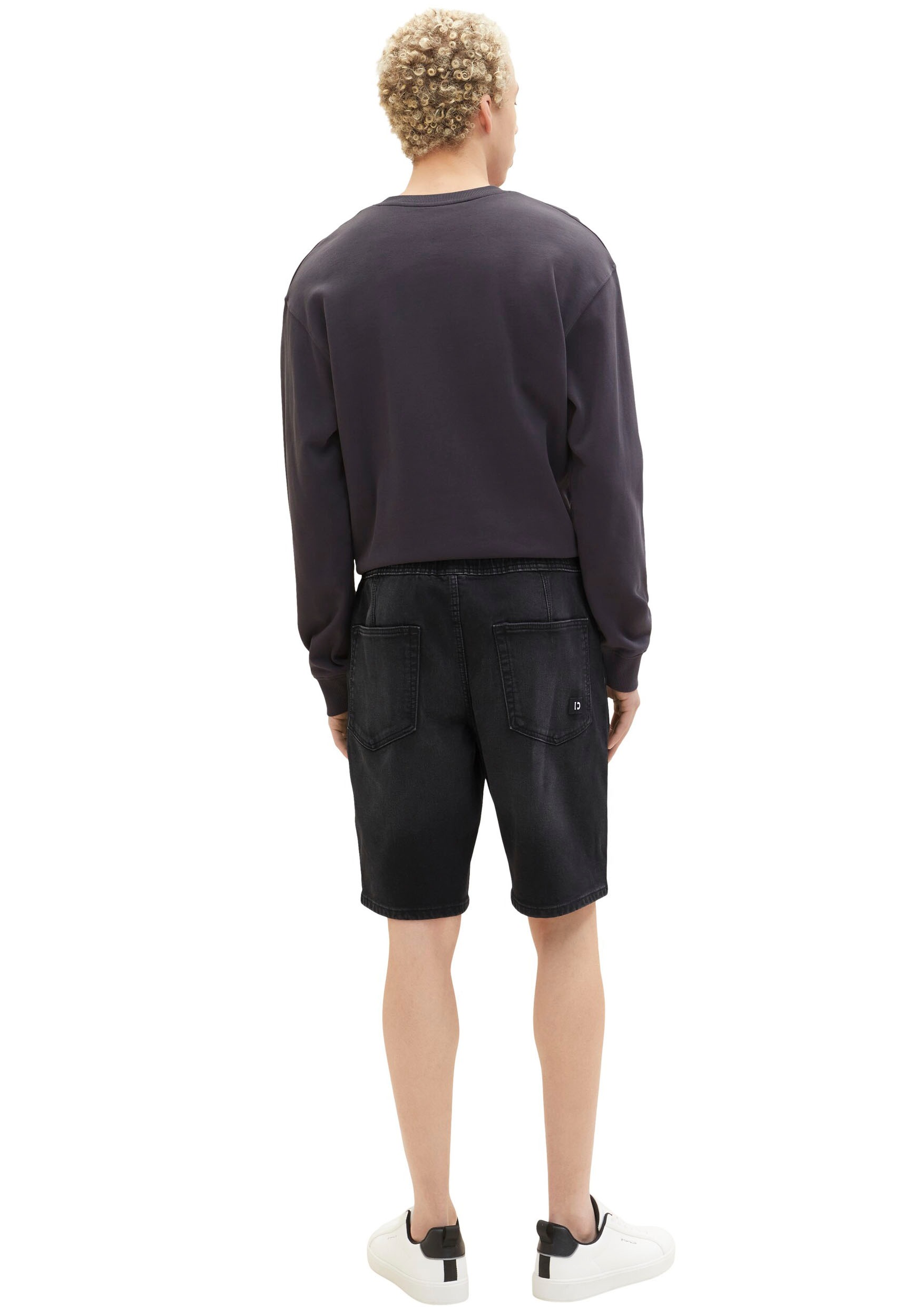 7. Bild von TOM TAILOR Denim Jeansshorts, mit elastischem Tunnelzugbund