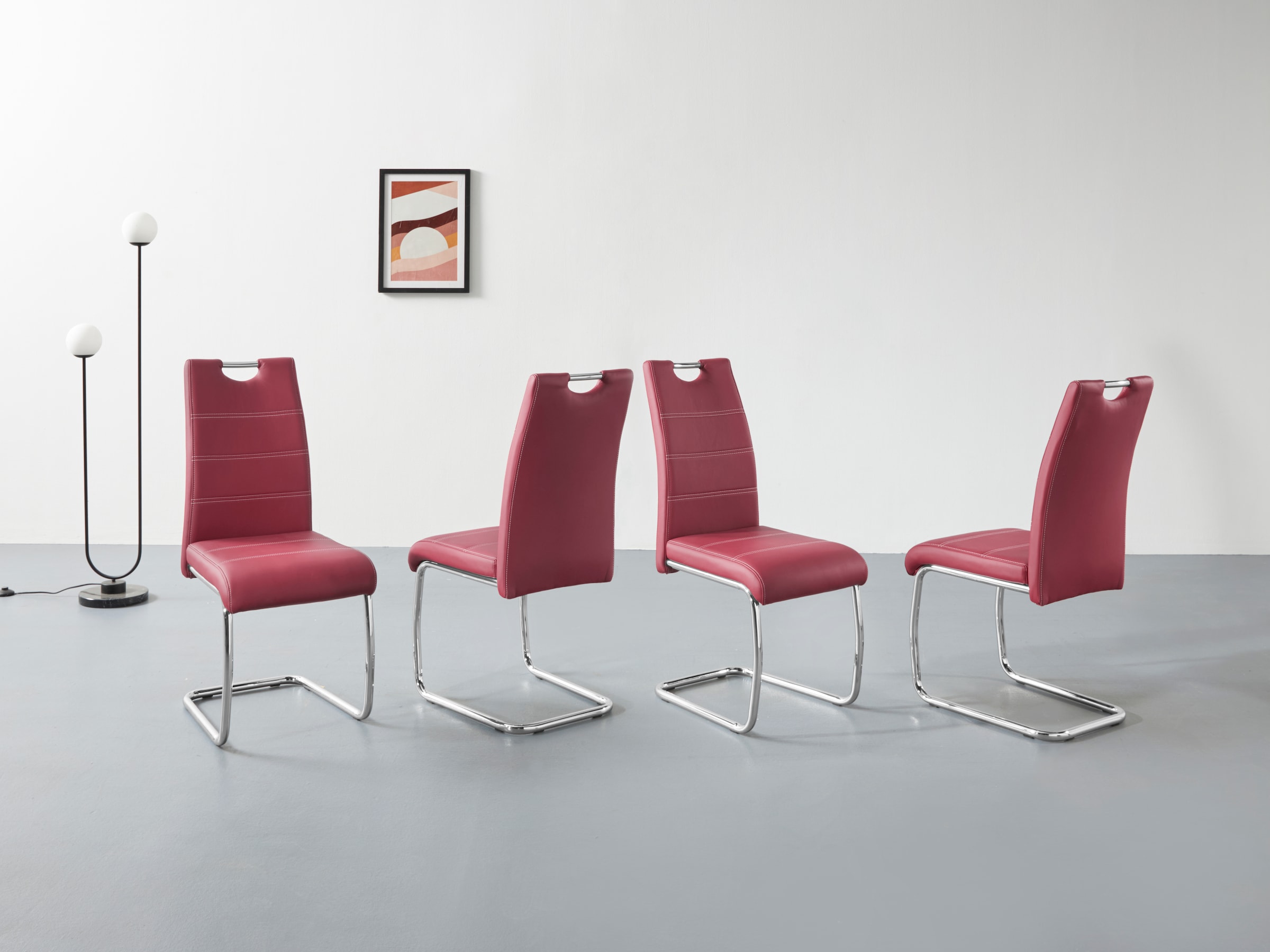 HELA Freischwinger »FLORA«, (Set), 4 St., Kunstleder, 1, 2 oder 4 Stück, Fr günstig online kaufen