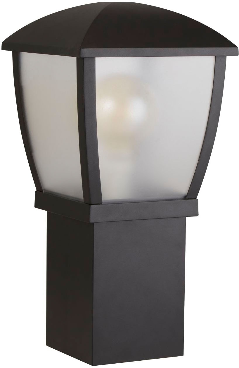 Searchlight Pollerleuchte »Seattle Post - Black Metal & Clear Frosted Polycarbonate« E27 1 Stk.