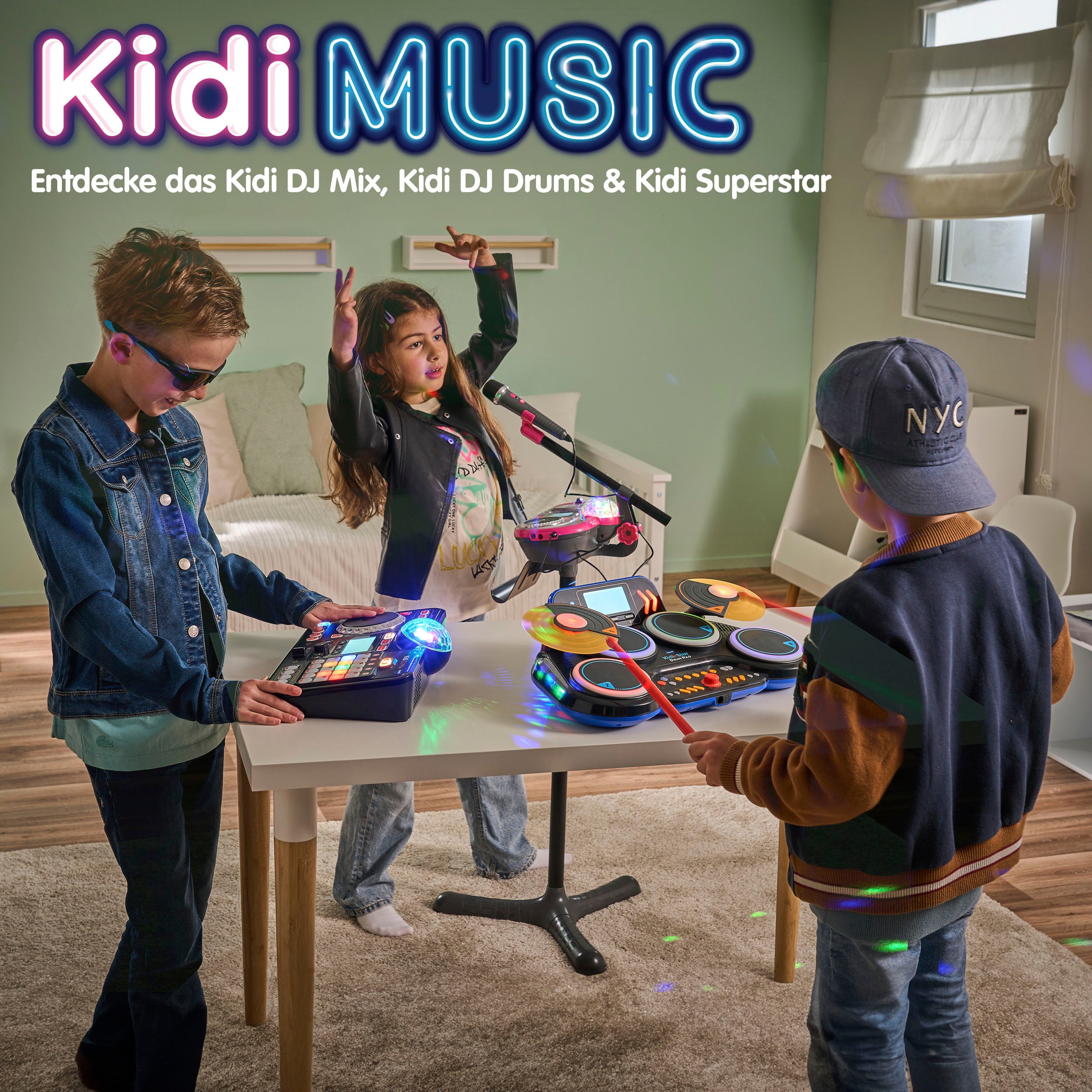 Vtech® Spielzeug-Musikinstrument »Kidi DJ Mix, pink«, mit Bluetooth-Funktion