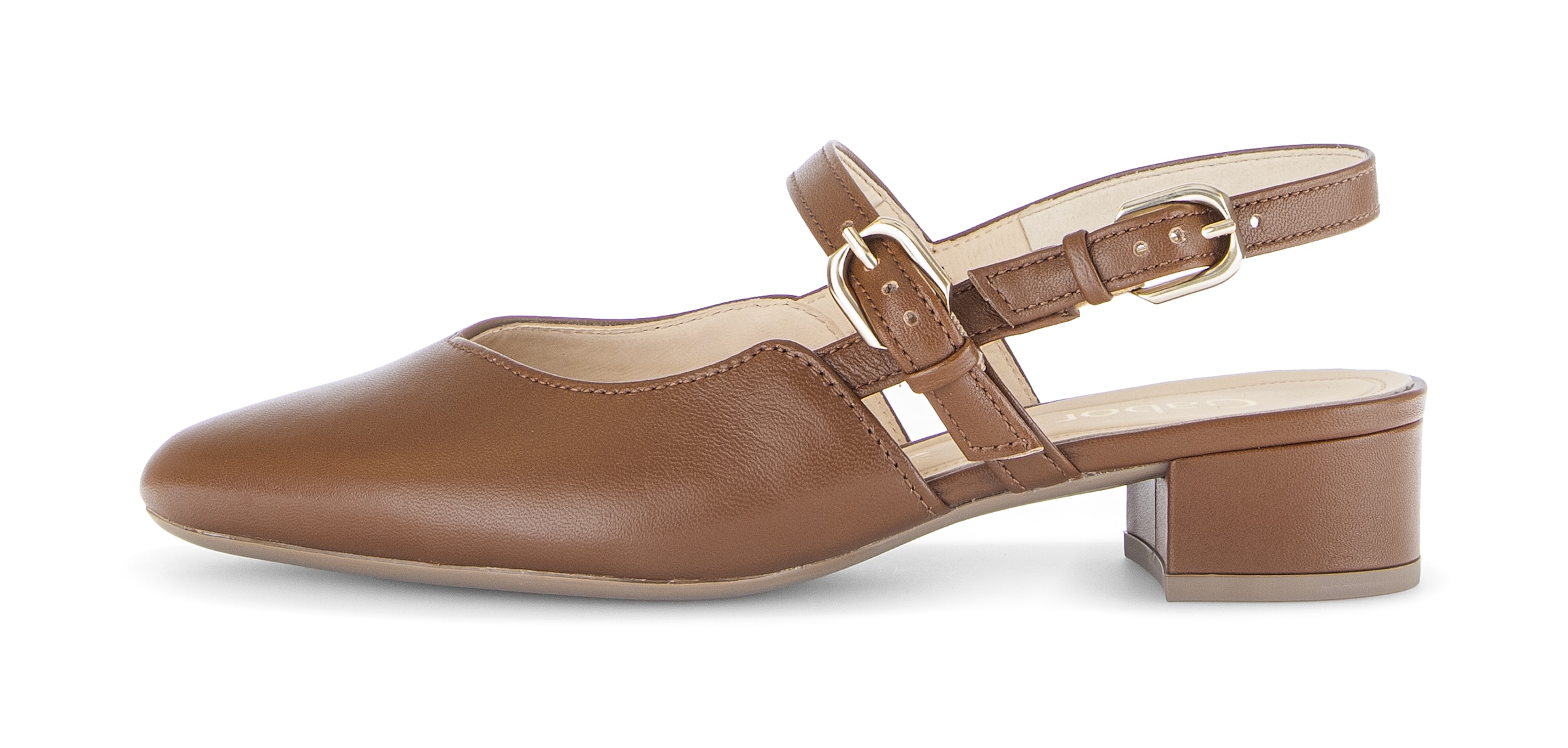 Gabor Slingpumps  Blockabsatz, Businessschuh mit zwei verstellbaren Schnallen