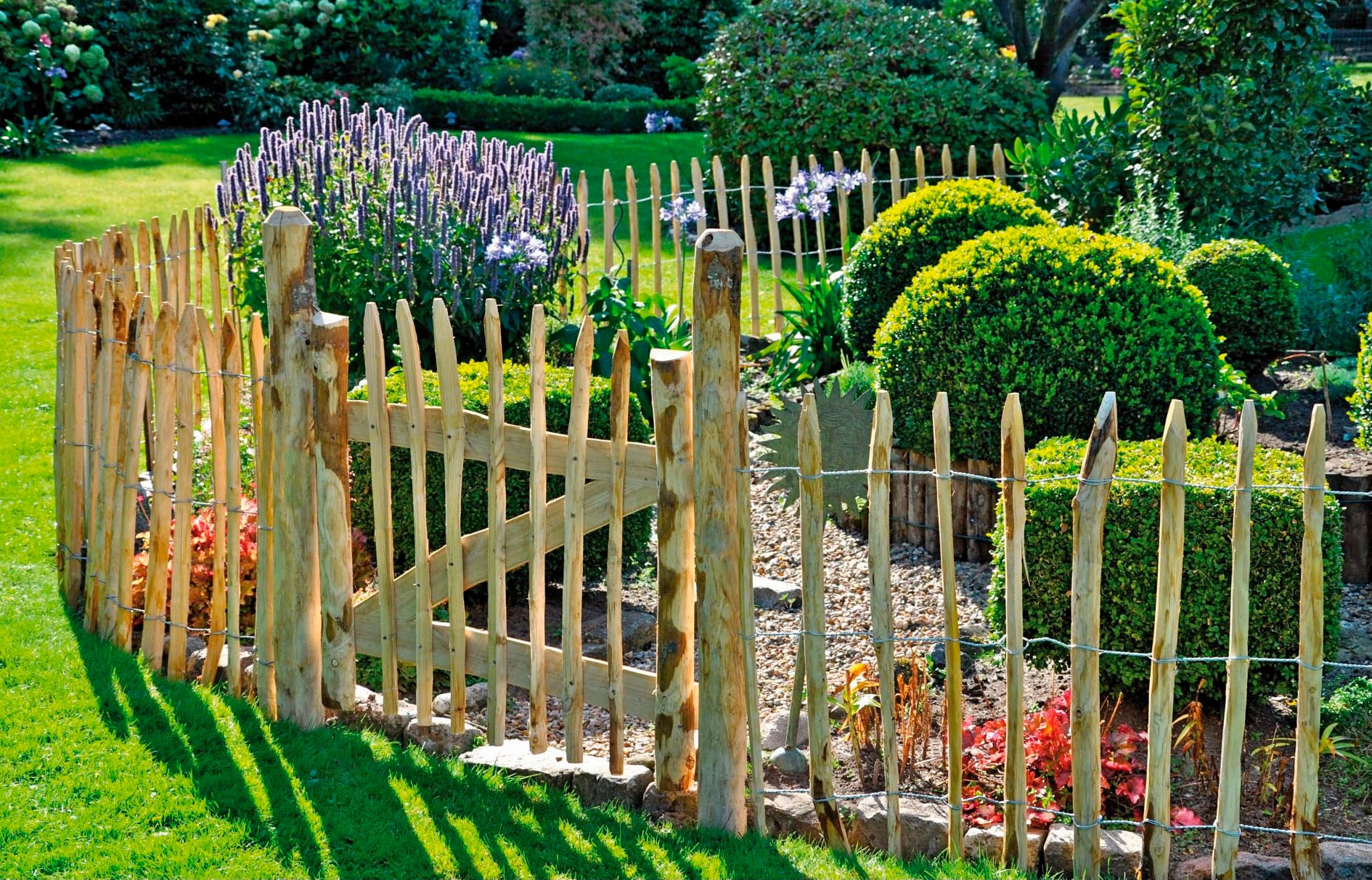 Tetzner & Jentzsch Gartenzaun »Rollzaun Rosswell 1«, 90 cm hoch, 2 Elemente + 1 Tür für 11 Meter Zaun, mit 10 Pfosten