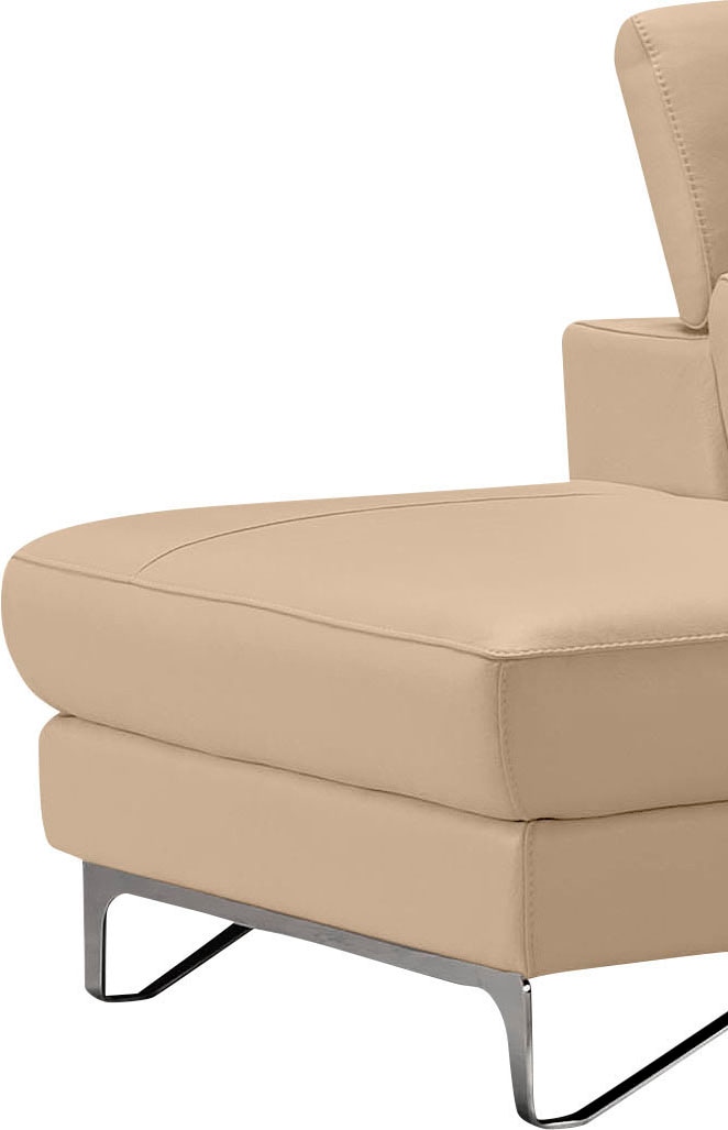 Egoitaliano Ottomane »Princess, elegantes Designsofa mit erstklassigem Sitzkomfort,«, inkl. verstellbarem Kopfteil und edle Designmetallfüße