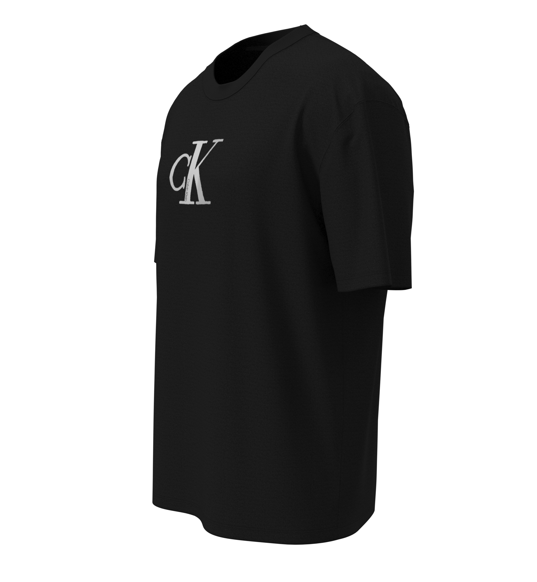 Calvin Klein Jeans T-Shirt »SS CNTR MNGRM E CLSS«, Mit Rundhalsausschnitt