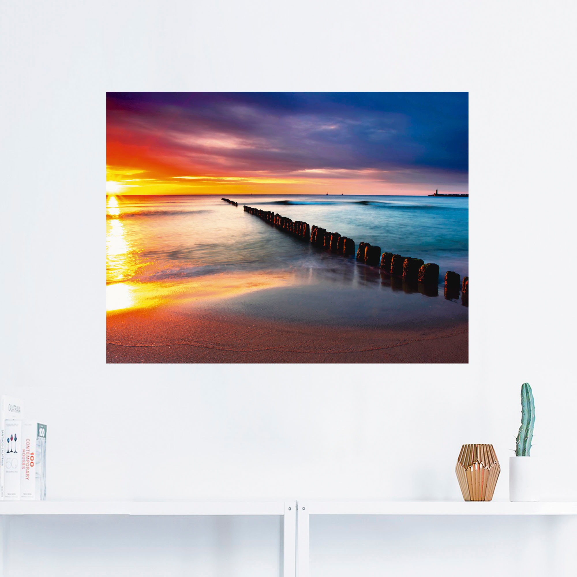 Artland Wandfolie »Ostsee mit schönem Sonnenaufgang«, Strand, (1 St.), selbstklebend