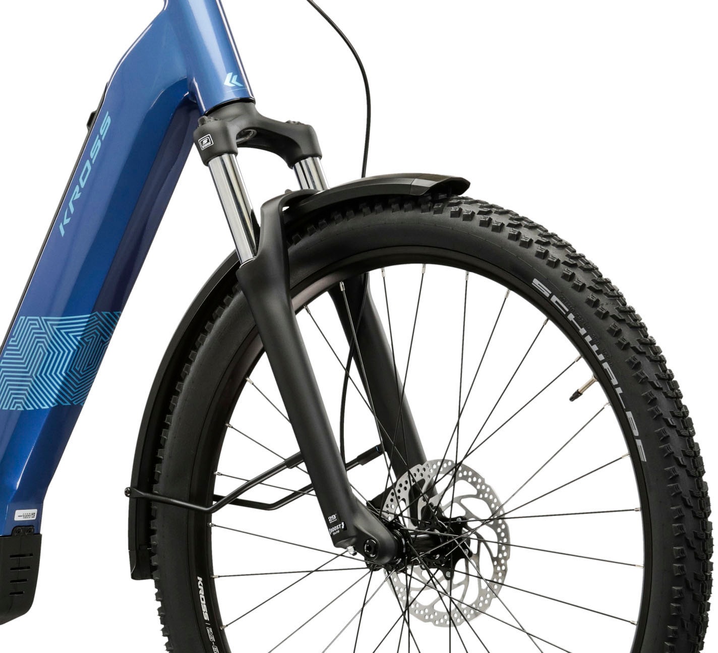 Kross »Influx Hybrid SUV 2.0 16,7Ah / 600 Wh 29 Zoll blau 9 Gänge 2026« 9 Gang Shimano CUES U4000 Schaltwerk Kettenschaltung Mittelmotor 250 W BOSCH PERFORMANCE LINE PX Mittelmotor