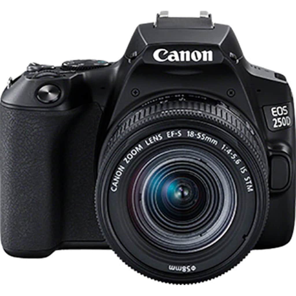 Canon Spiegelreflexkamera »EOS 250D«, EF-S 18-55mm f/4-5.6 IS STM, 24,1 MP, 3 fachx opt. Zoom, WLAN-Bluetooth