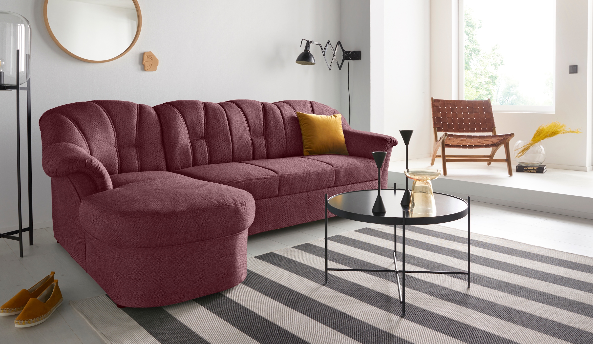 DOMO collection Ecksofa "Topper L-Form", mit Ottomane, wahlweise mit Schlaf günstig online kaufen