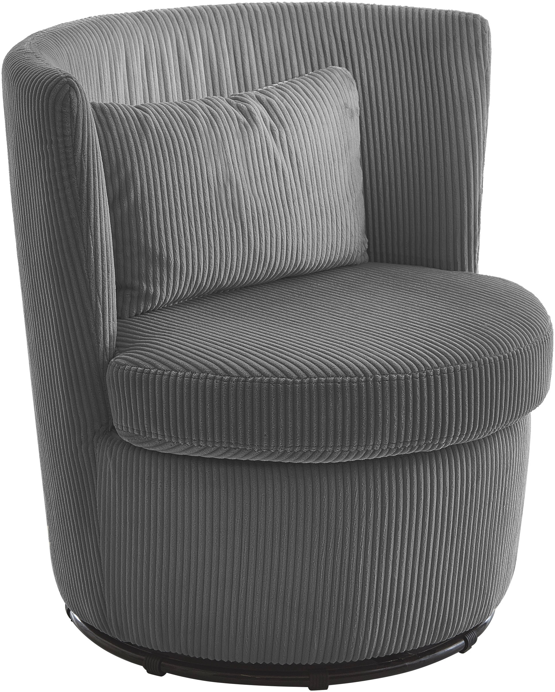 ATLANTIC home collection Drehsessel »Keno«, 360-Grad drehbarer Cordsessel, inkl. einem Zierkissen im Originalbezug