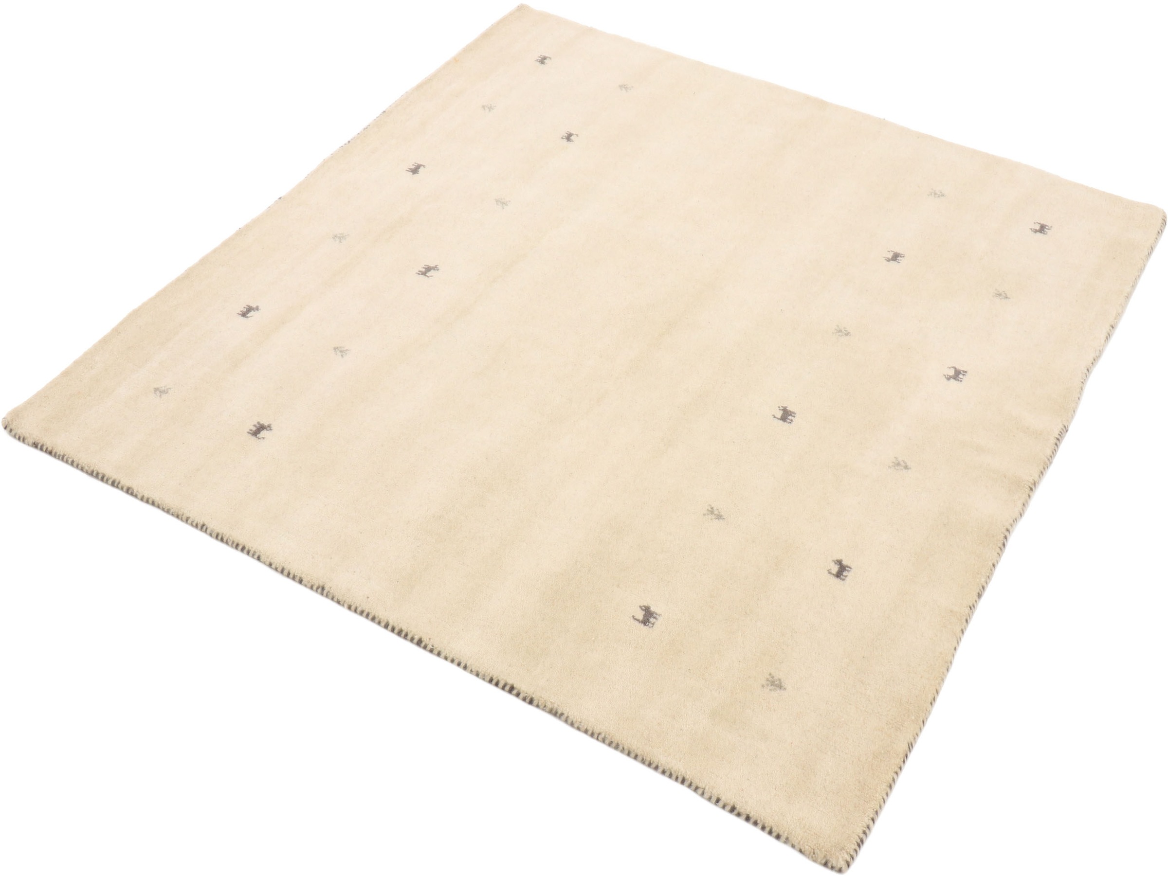 carpetfine Wollteppich Gabbeh-Uni, quadratisch, Höhe: 15 günstig online kaufen