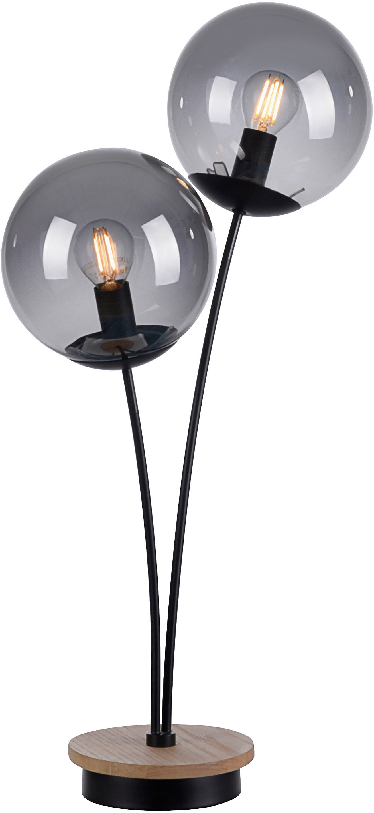 JUST LIGHT Tischleuchte »GREEN WIDO«, 2 flammig, Leuchtmittel E14 | ohne Leuchtmittel