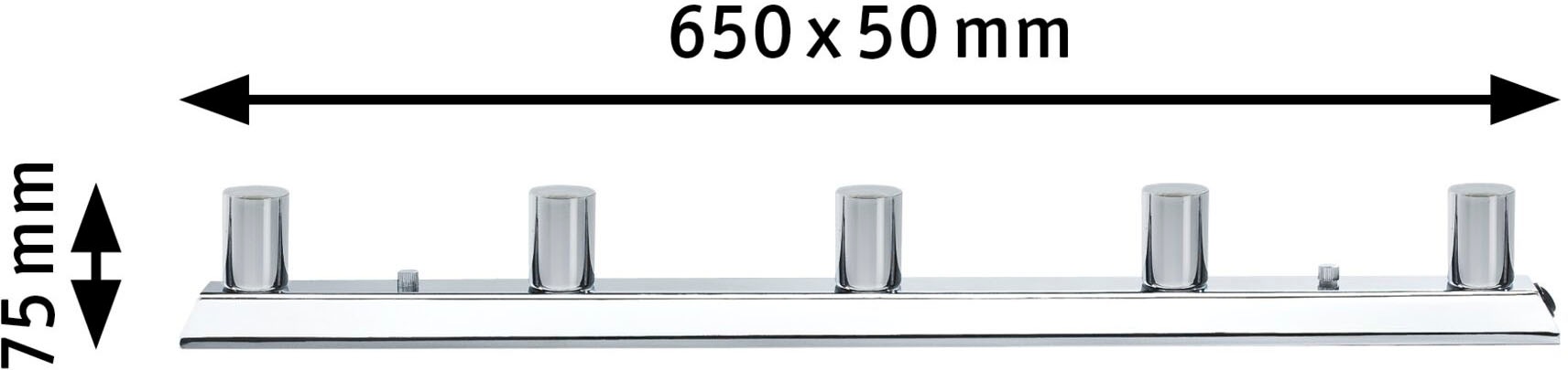 Paulmann LED Wandleuchte »Mirror Regula«, 5 flammig, Leuchtmittel E14 | ohne Leuchtmittel, E14