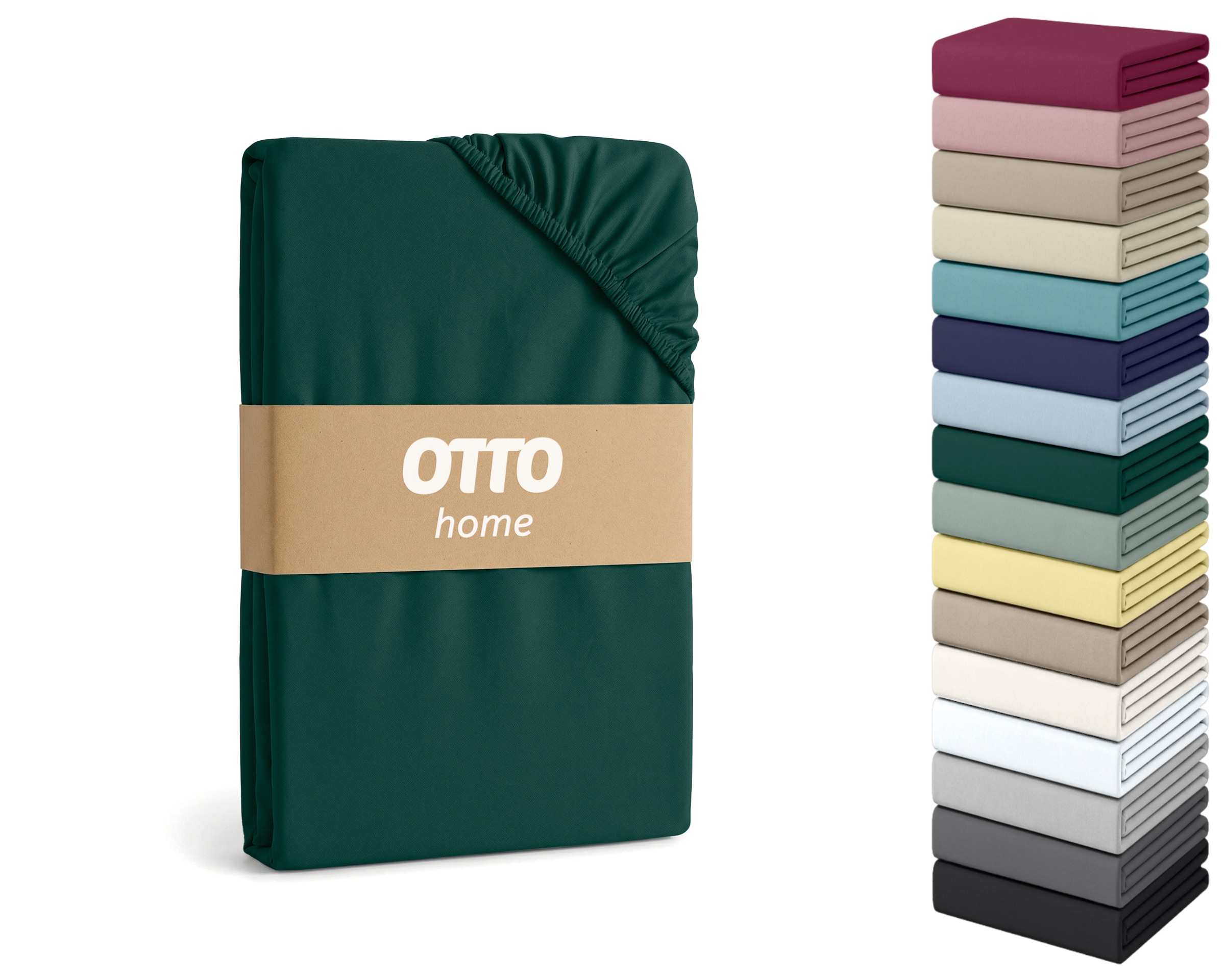 OTTO home Spannbettlaken »Cremona, in PREMIUM Qualität aus 96% Baumwolle & 4% Elasthan« Größe ab 90x200 cm, in 145g/m² sowie 180 g/m² erhältlich