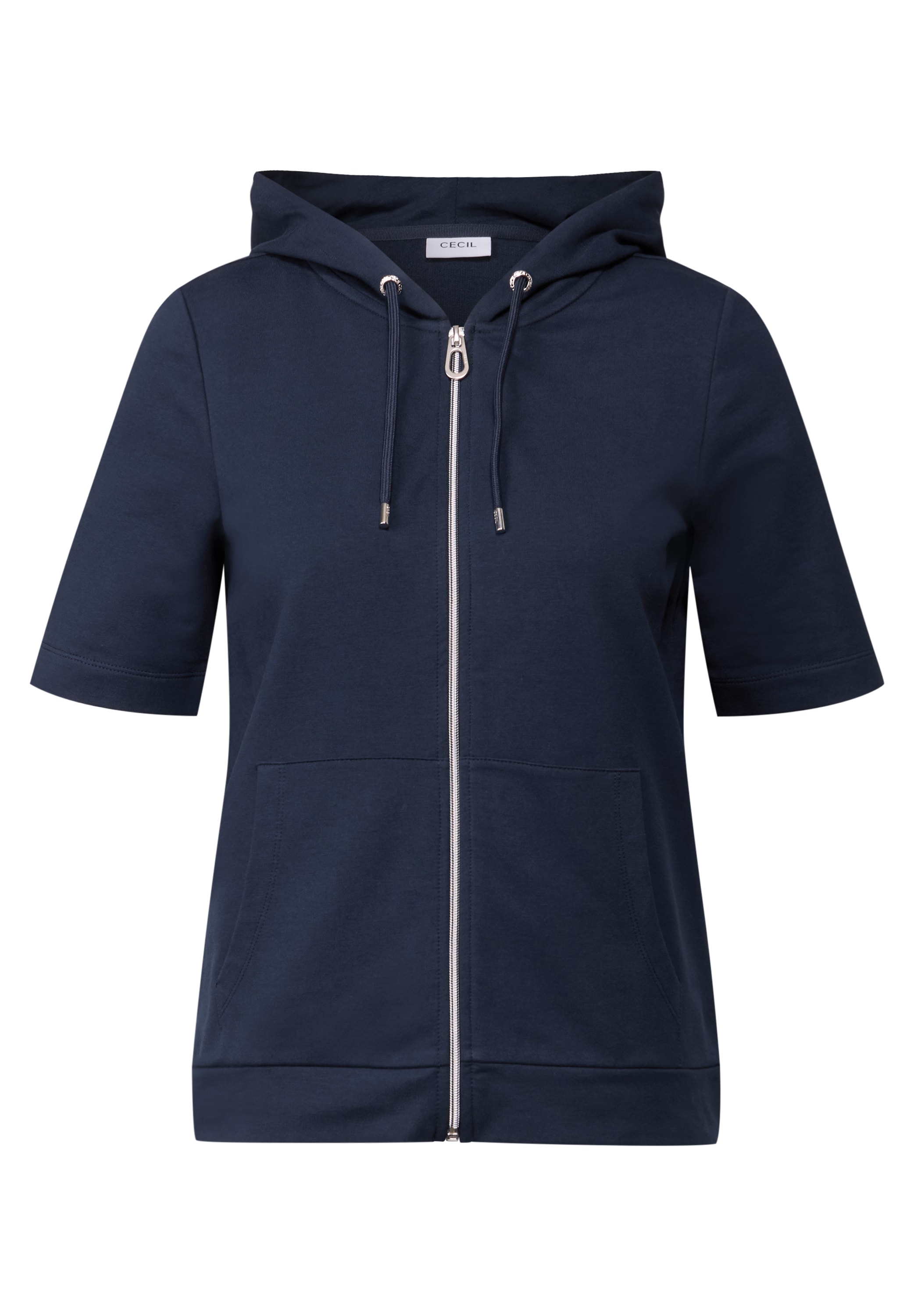 Cecil Kapuzensweatjacke, kurzarm, mit Kordelzug