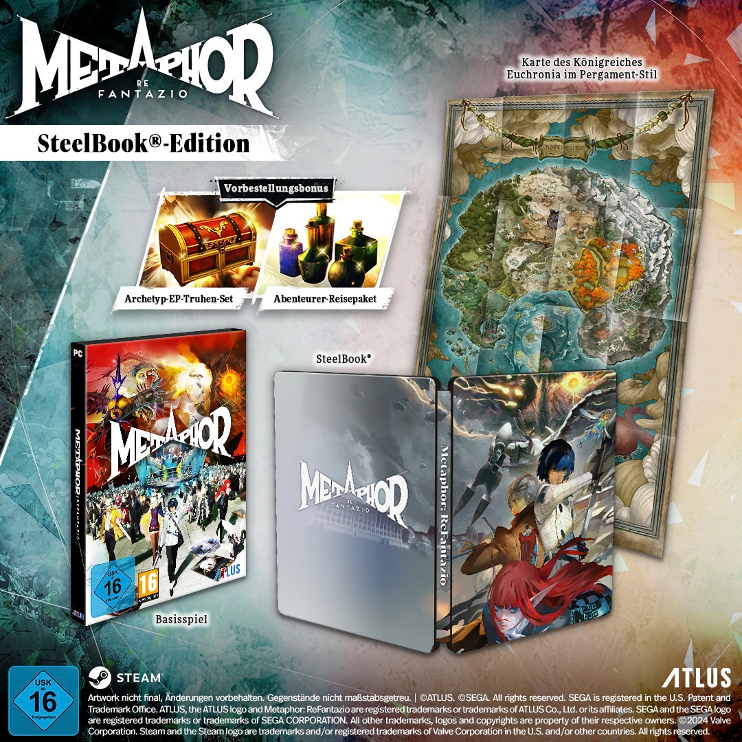 Atlus Spielesoftware »Metaphor: ReFantazio Steelbook Edition«, PC