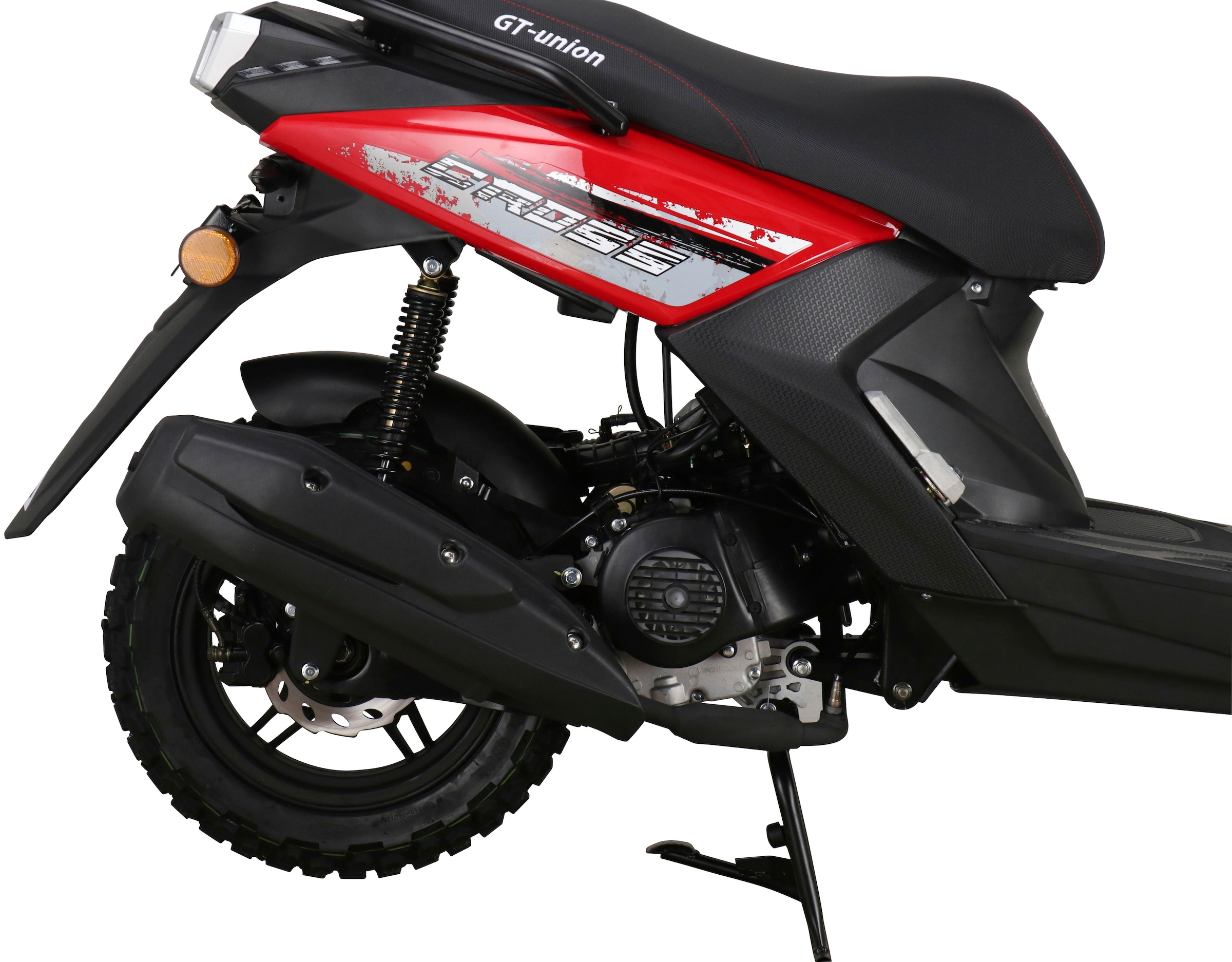 GT UNION Motorroller »Cross 2.0 25«, 49,6 cm³, 25 km/h, Euro 5, 2,7 PS, (Komplett-Set, 2 tlg., mit Topcase), Luftgekühlter Motor