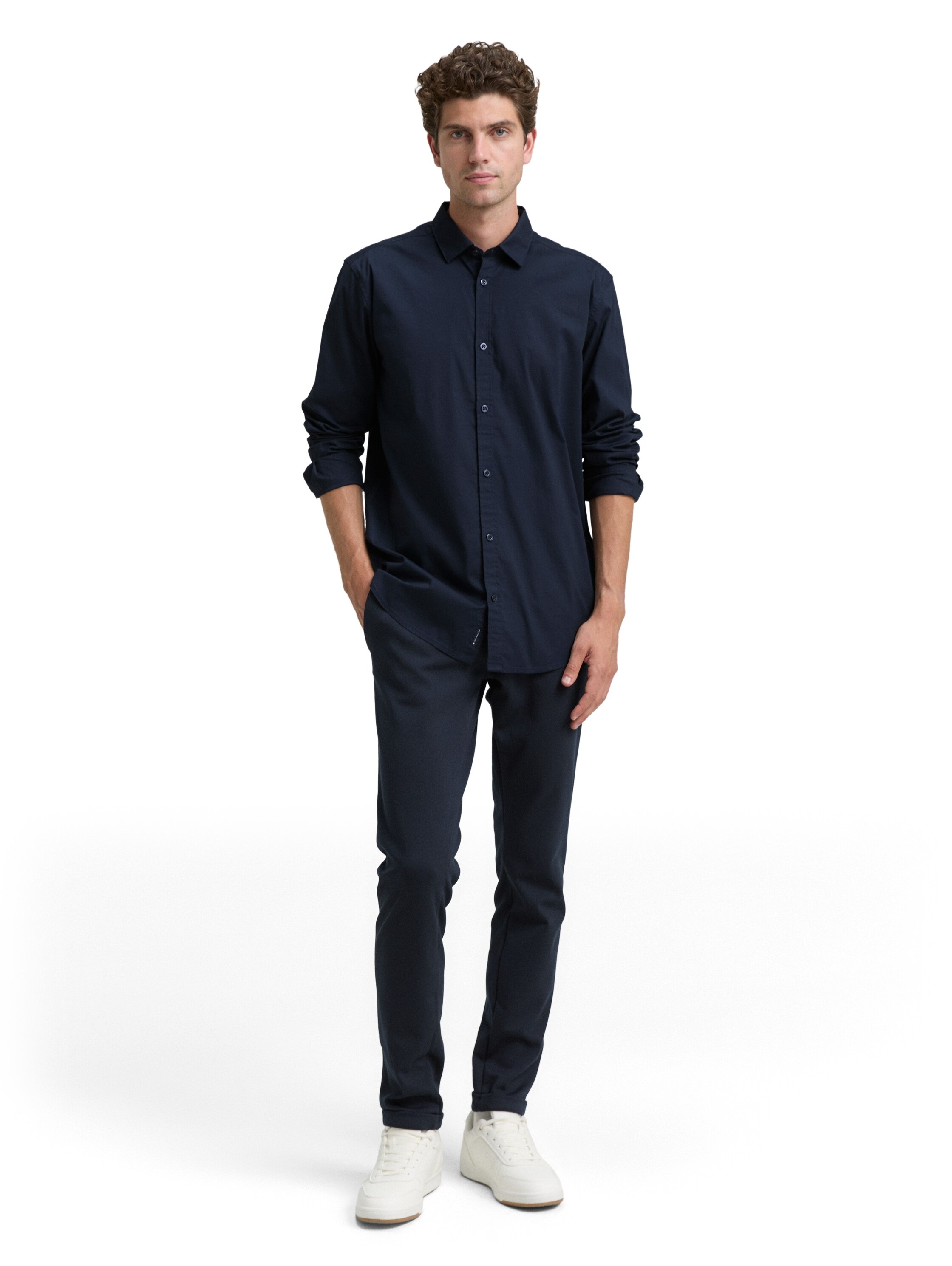 TOM TAILOR Langarmhemd, mit Elasthan