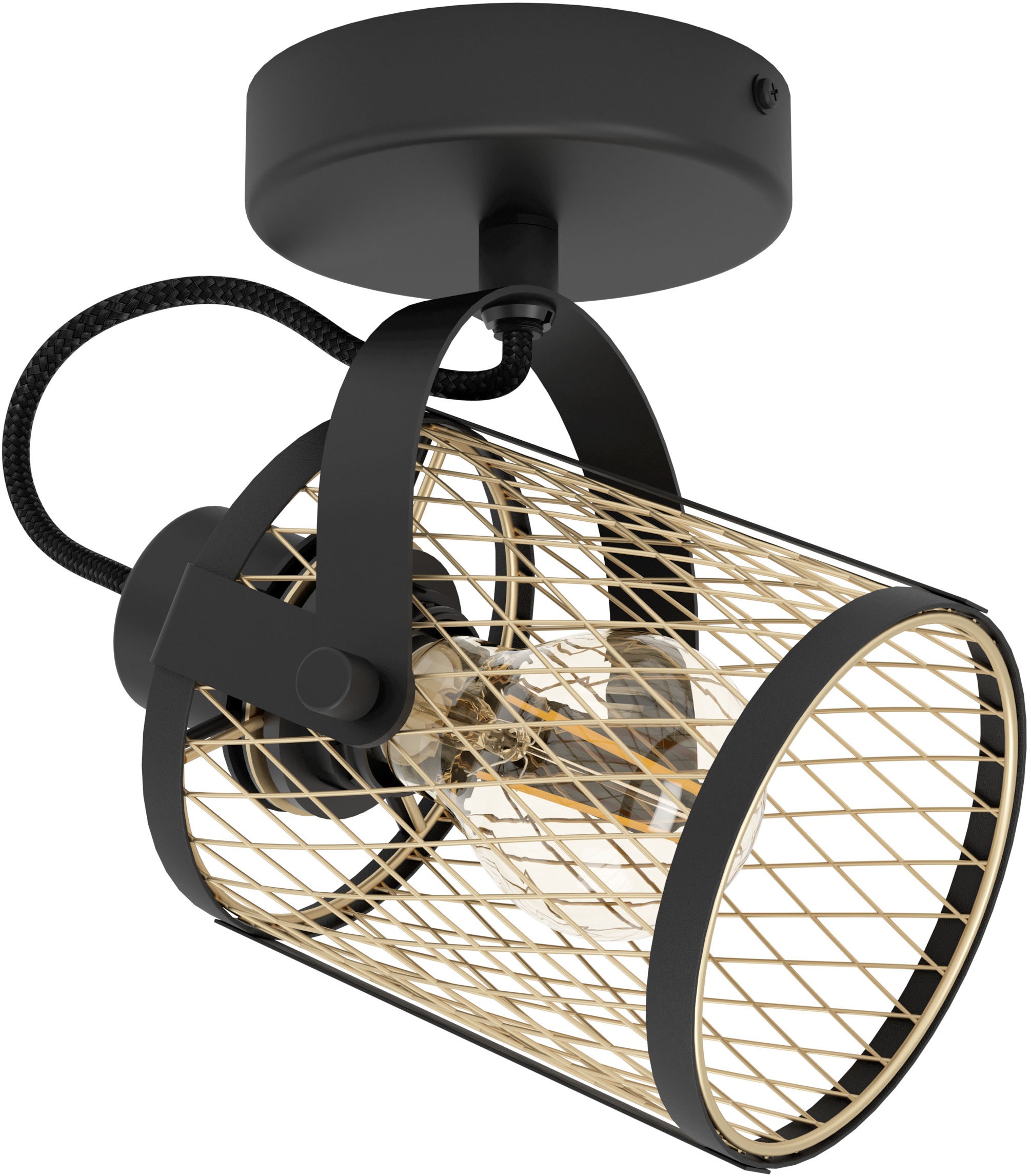 EGLO Deckenspot »DELLOW Spotlampe - Stahl - E27 - 1X40W - IP20« E27 1 Stk. günstig online kaufen