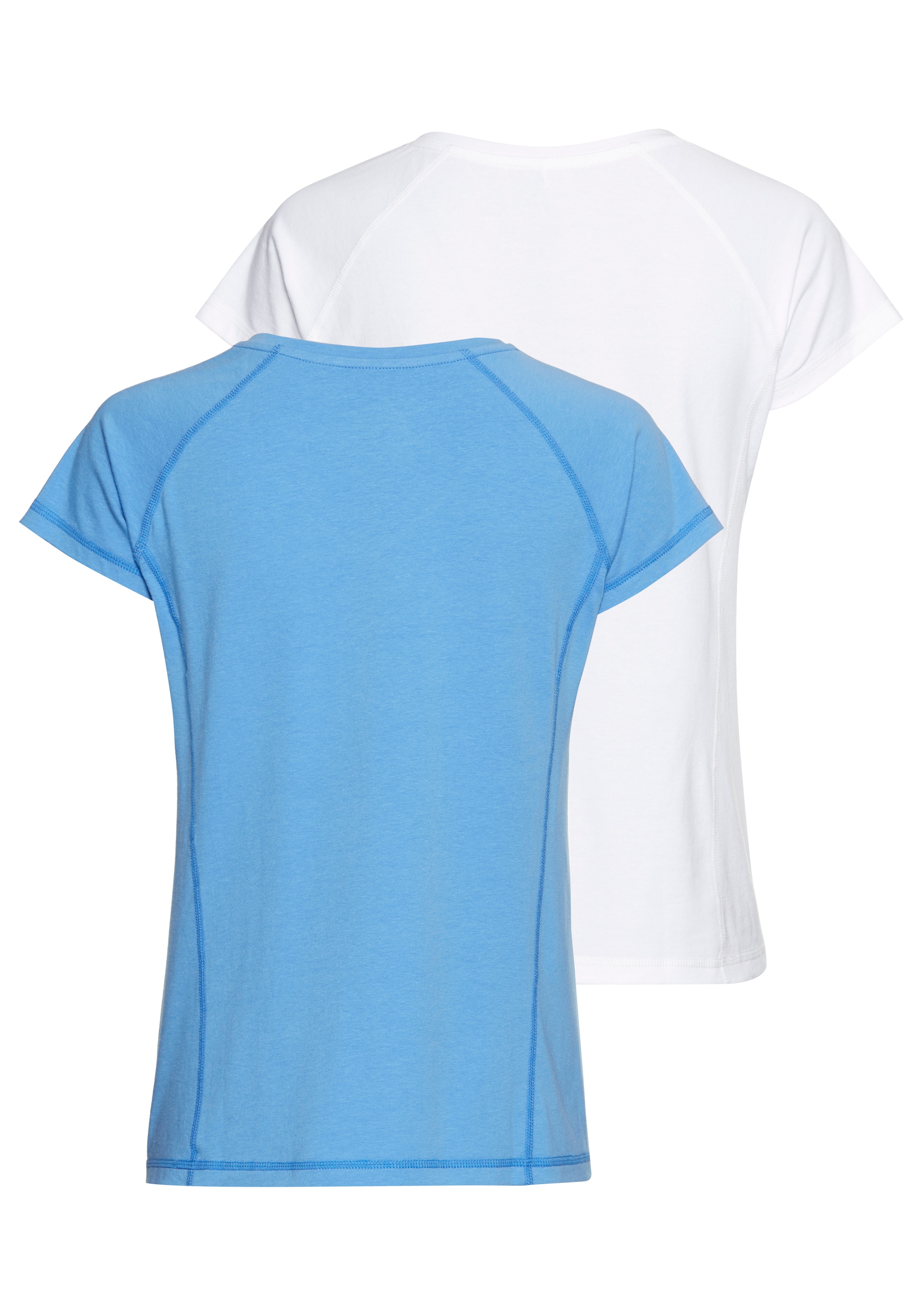 FAYN SPORTS Funktionsshirt »Double Pack Essential«, Kurzarm, lockere Passform, unifarben, V-Ausschnitt