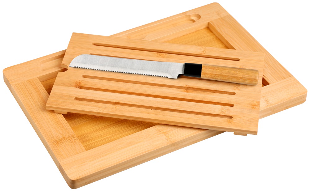 KESPER® Schneidebrett »Brot-Schneidebrett«, (Set, 2 St., Brett inklusive Me günstig online kaufen