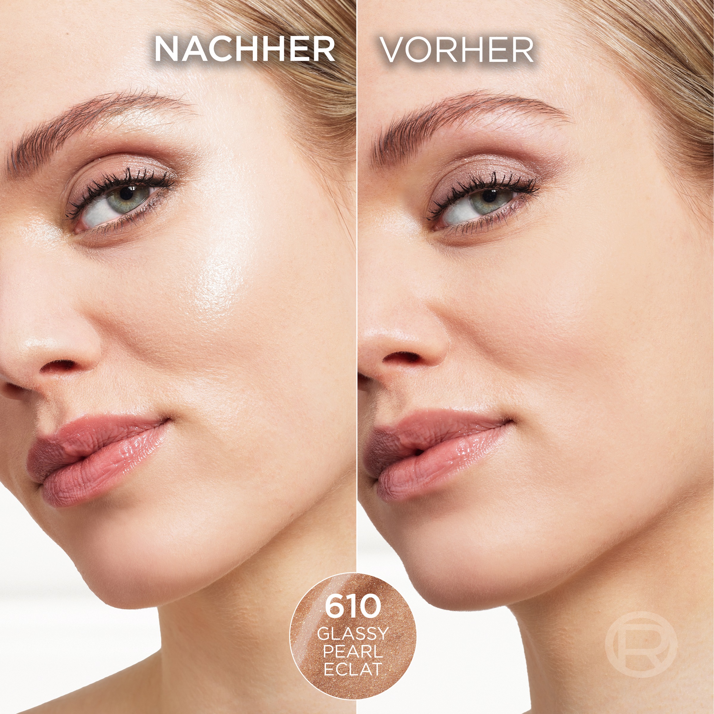 L'ORÉAL PARIS Highlighter »L'Oréal Paris Lumi Le Glass Highlighter Stick«, Reflektierender Wet-Look, hält den ganzen Tag, einfach aufzutragen.