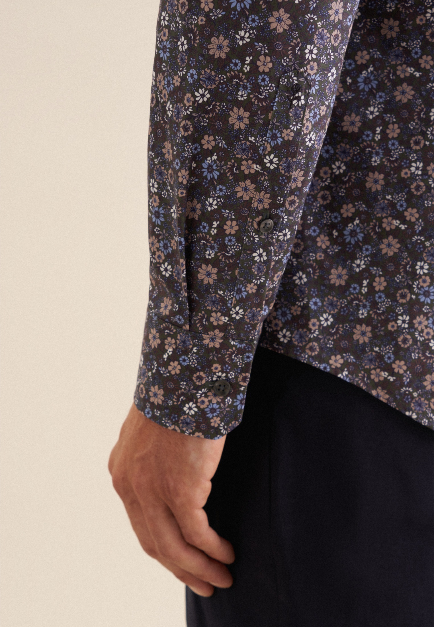 seidensticker Businesshemd »Slim«, Slim Langarm Kentkragen Floral