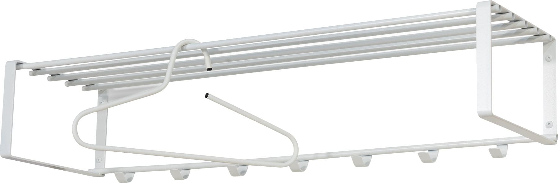 Spinder Design Garderobenleiste »Rex« Wandgarderobe Aus Stahl Mit Hutablage Und 5 Bzw. 7 Haken