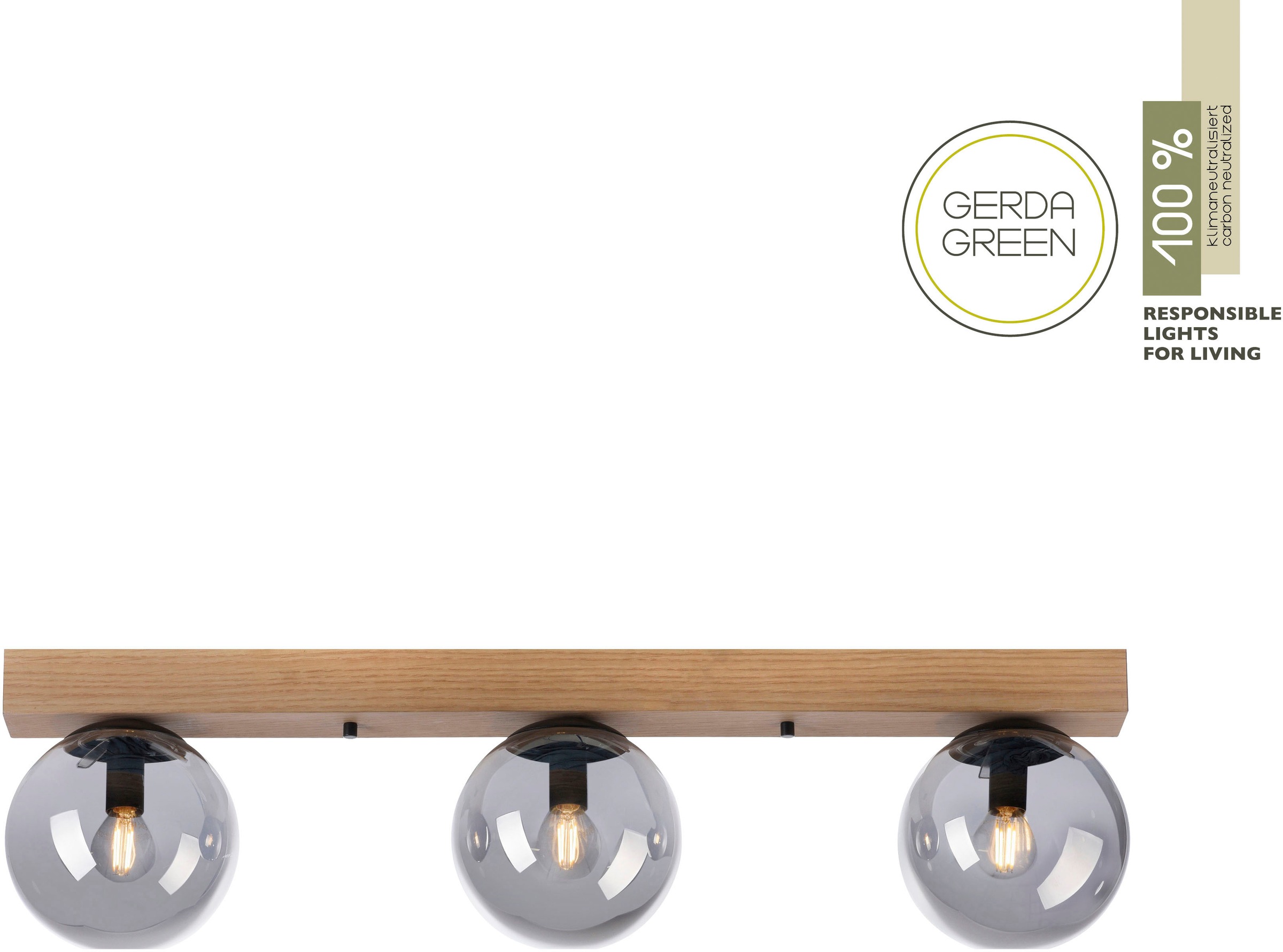 JUST LIGHT Deckenleuchte »GREEN WIDO«, 3 flammig, Leuchtmittel E14   ohne L günstig online kaufen