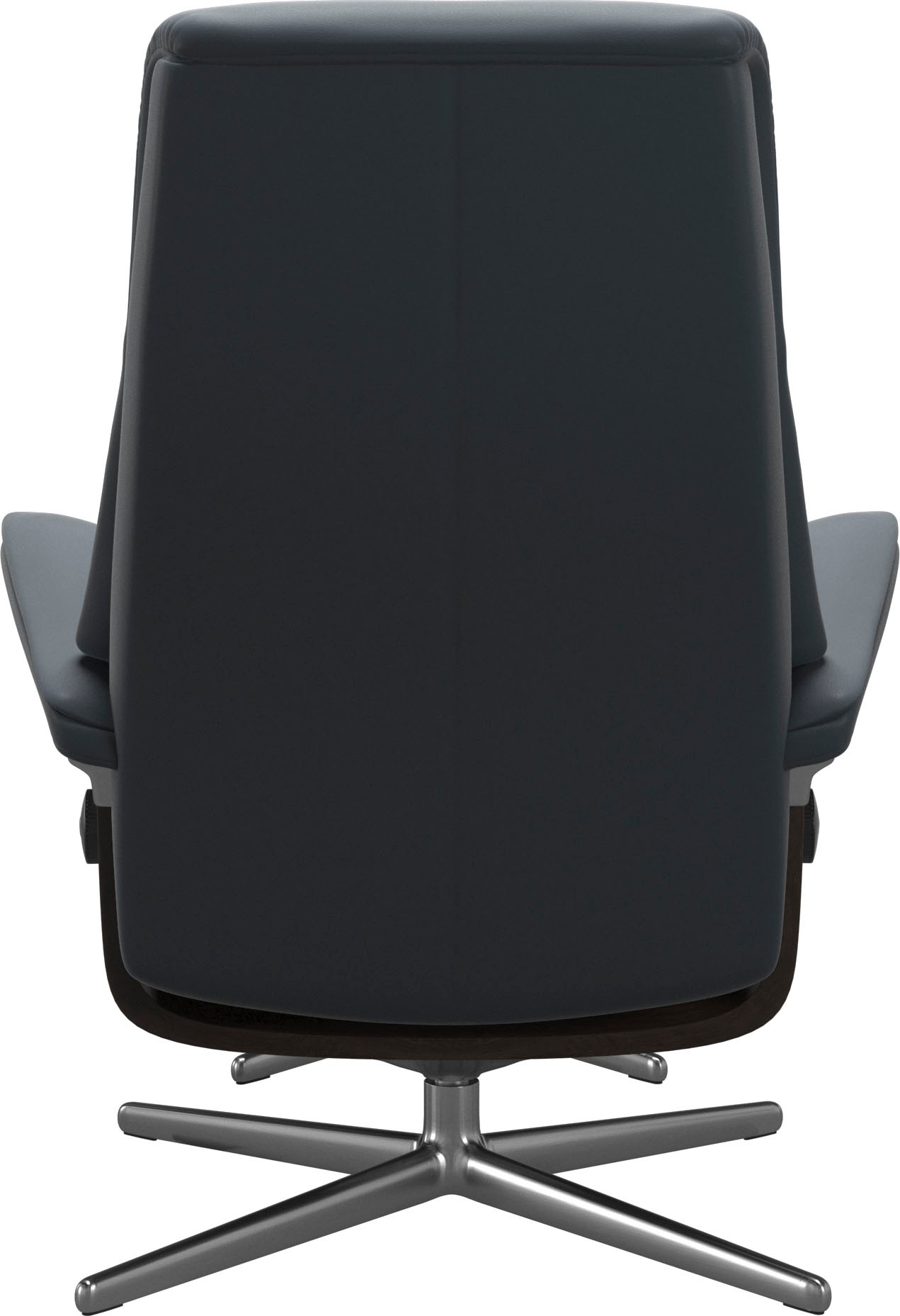 Stressless® Relaxsessel »View«, (Set, Relaxsessel mit Hocker), mit Hocker, mit Cross Base, Größe S, M & L, Holzakzent Wenge