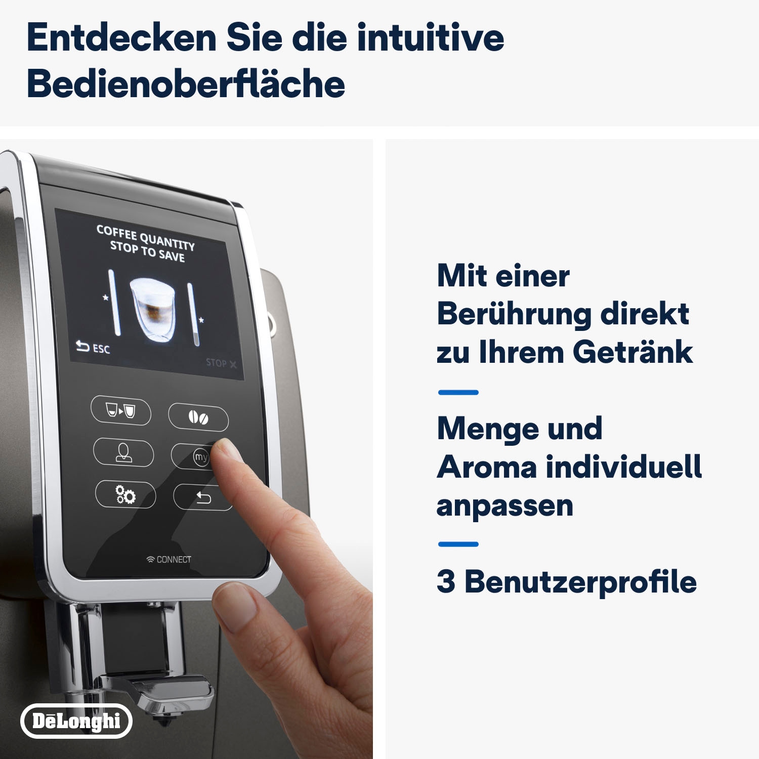 De'Longhi Kaffeevollautomat »Dinamica Plus ECAM 370.95.T«